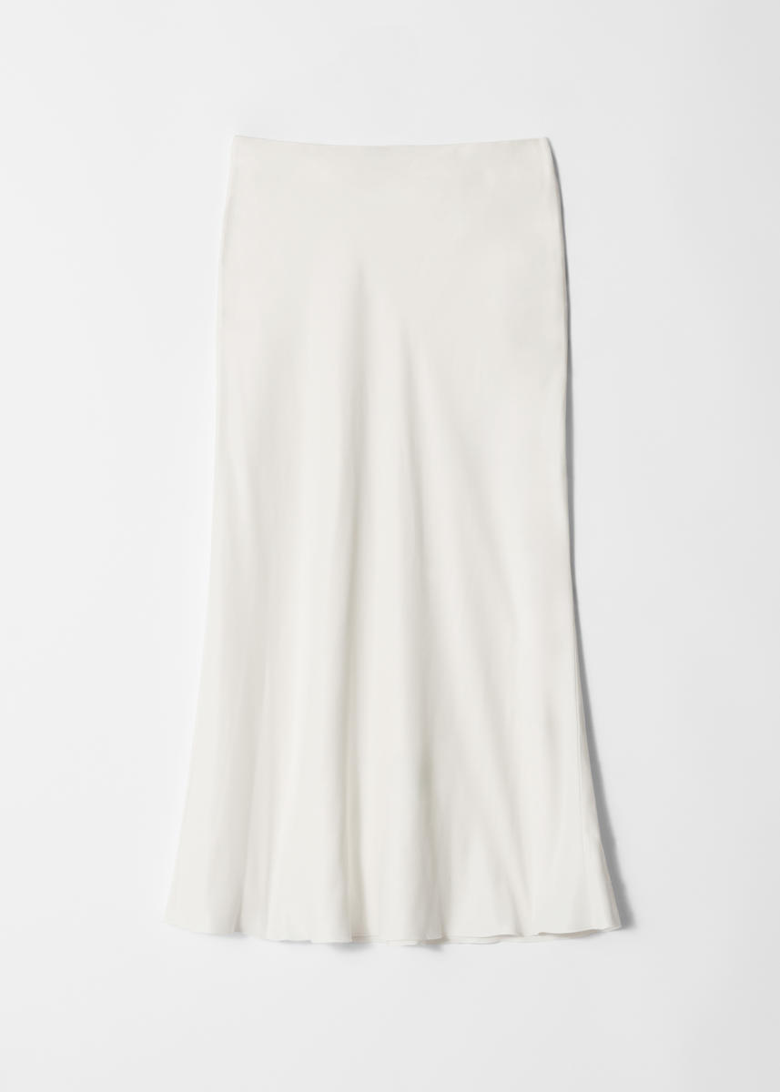 & Other Stories Satin Midi Skirt In Multi
