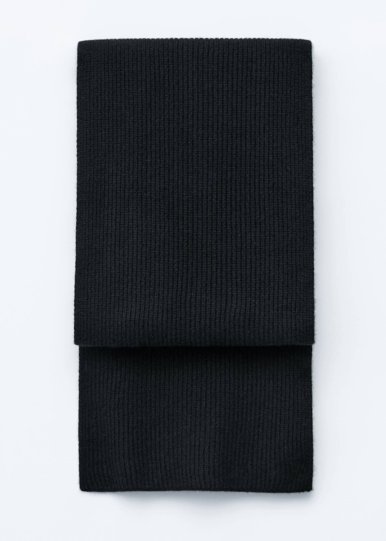 Cashmere Knit Scarf - Schwarz/Graubraun/Altrosa/Grün/Navyblau/Cremefarben - 2