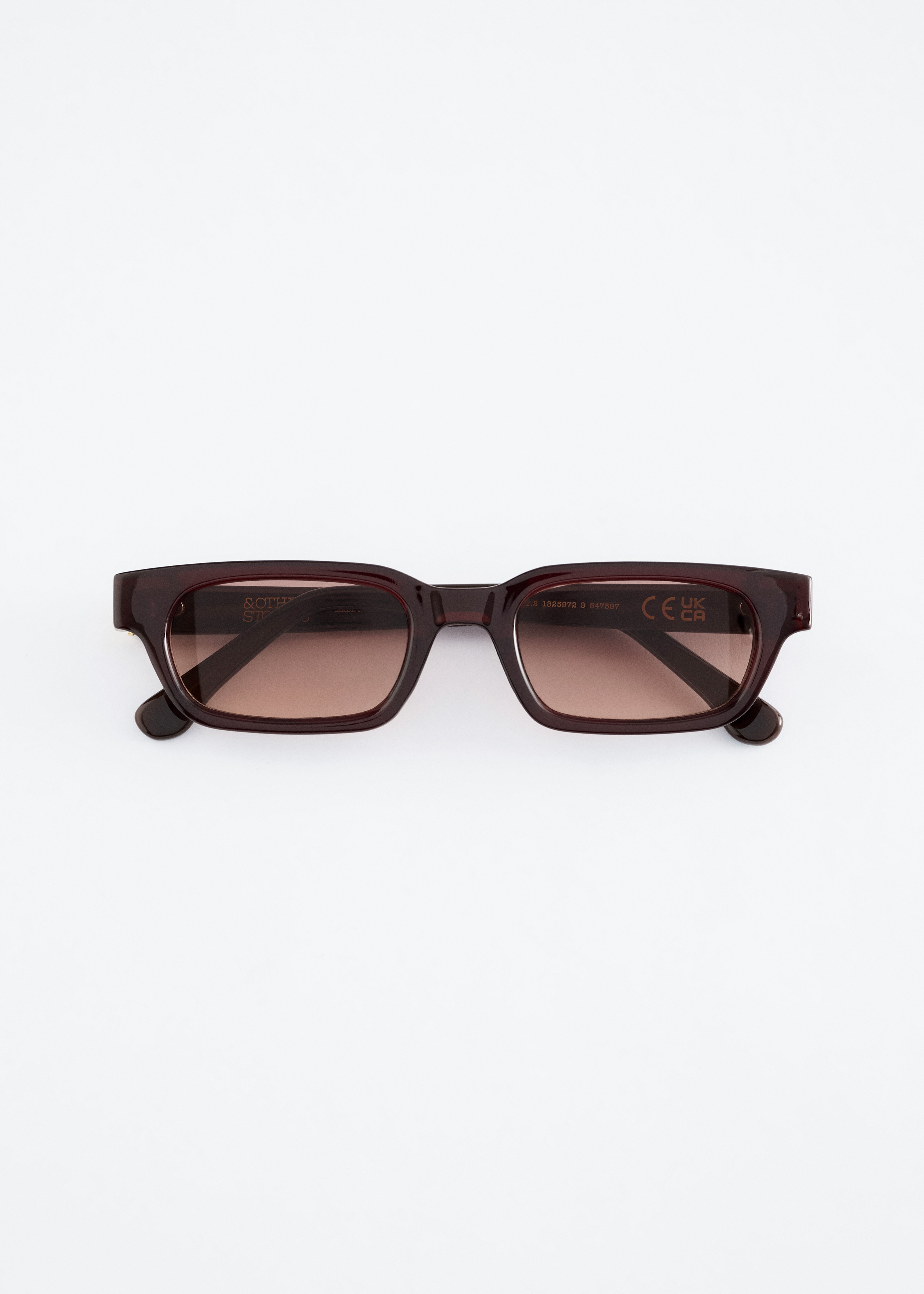 Ochelari de Soare cu Ramă Subțire - Rugină/Galben