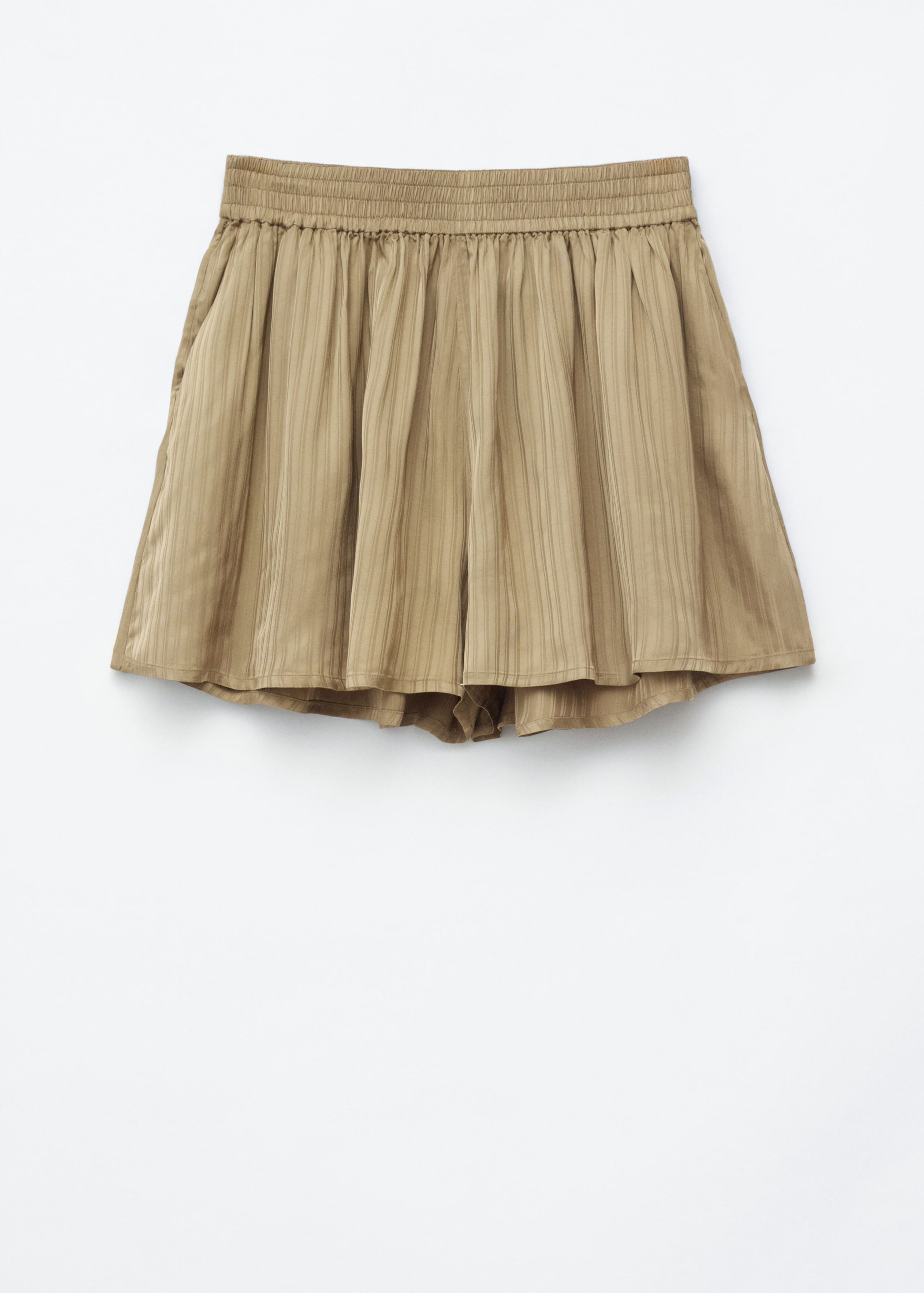 Volume Striped Satin Shorts