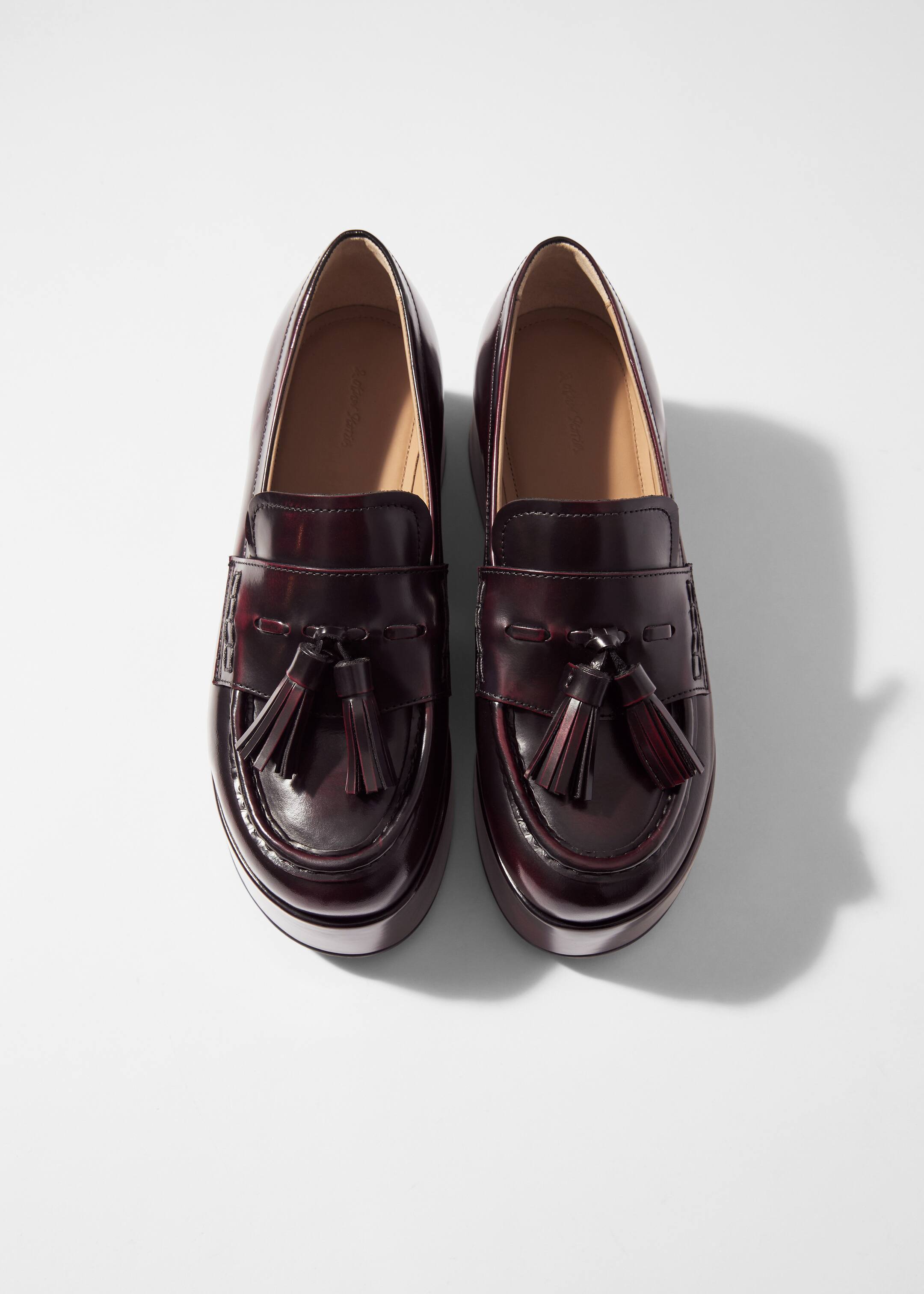 Grotere afbeelding bekijken: Leren loafers met platformzool - Bordeauxrood - DAMES | H&M NL 5