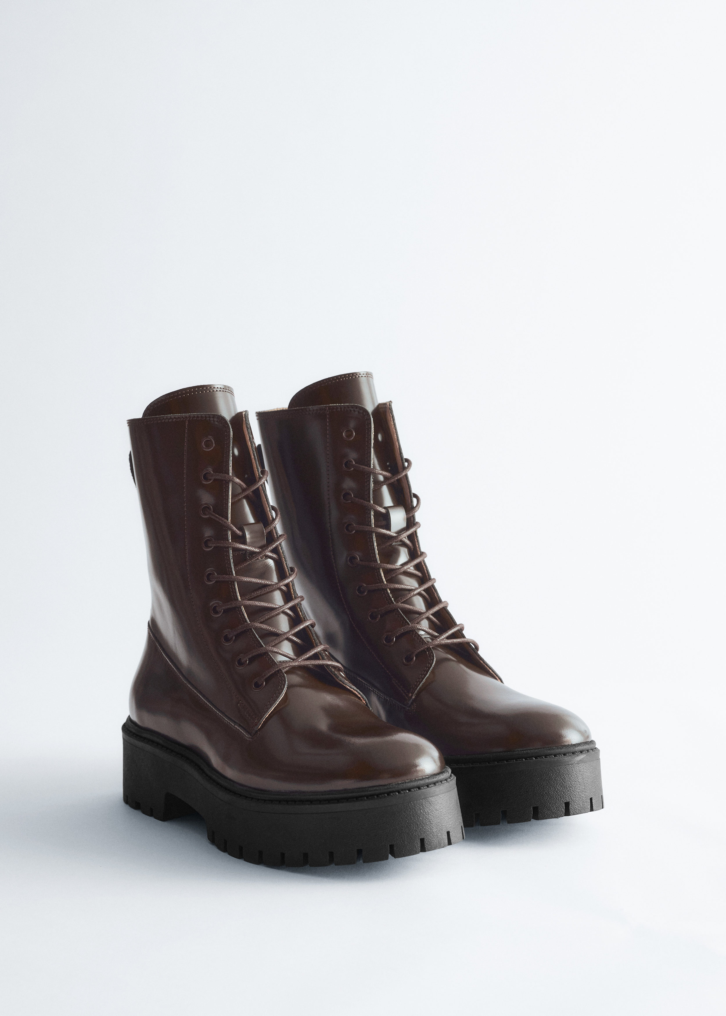 Lace-Up Leather Boots - Brown - Shoes - & Other Stories US