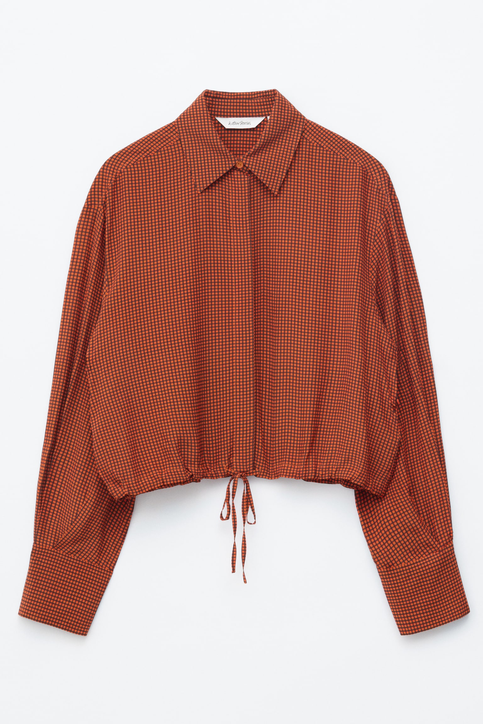 Hemd mit Kordelzug - Orange/Kariert - 2