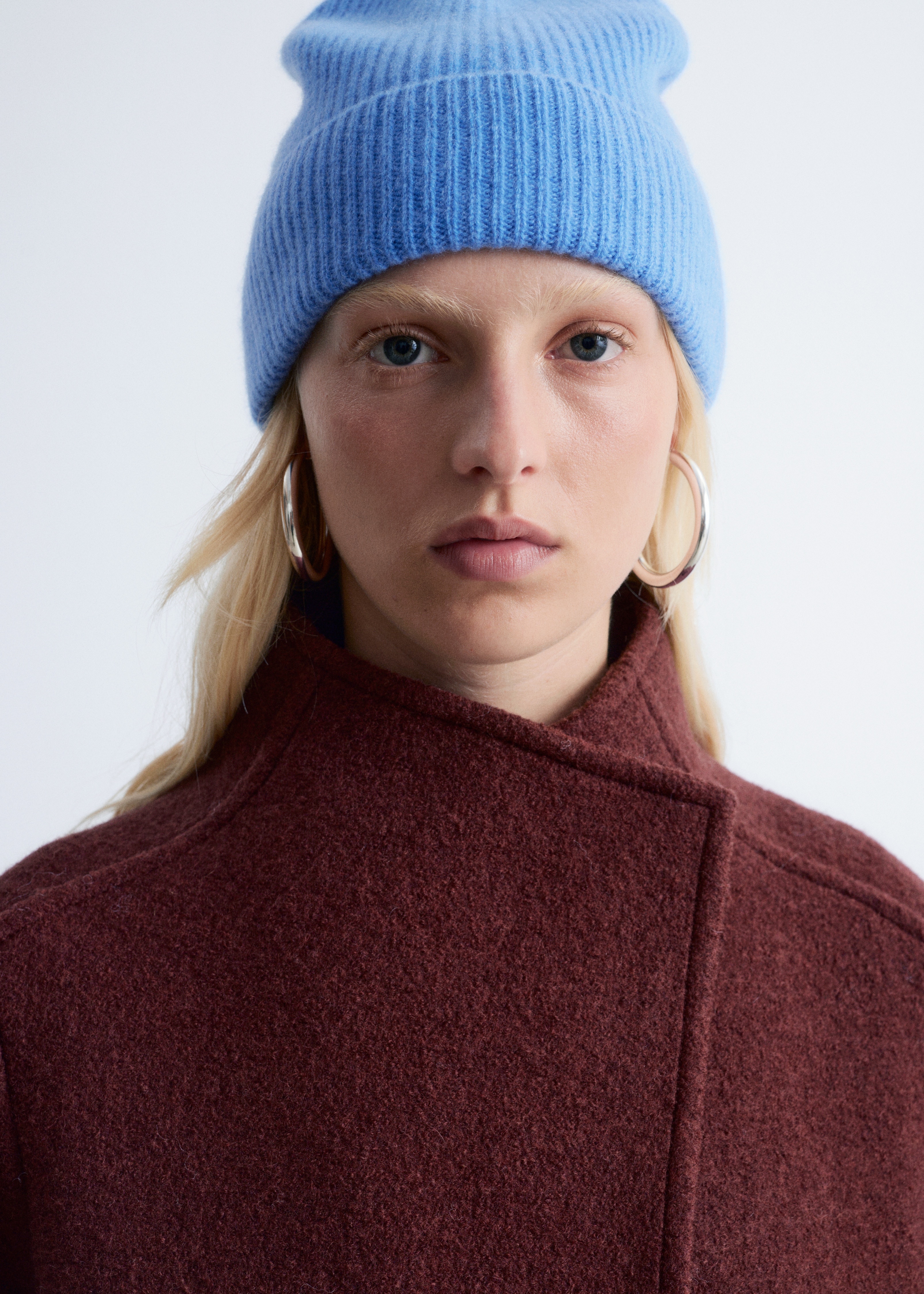 Cashmere Beanie - Élénk kék/Fekete/Tengerészkék/Kékeszöld