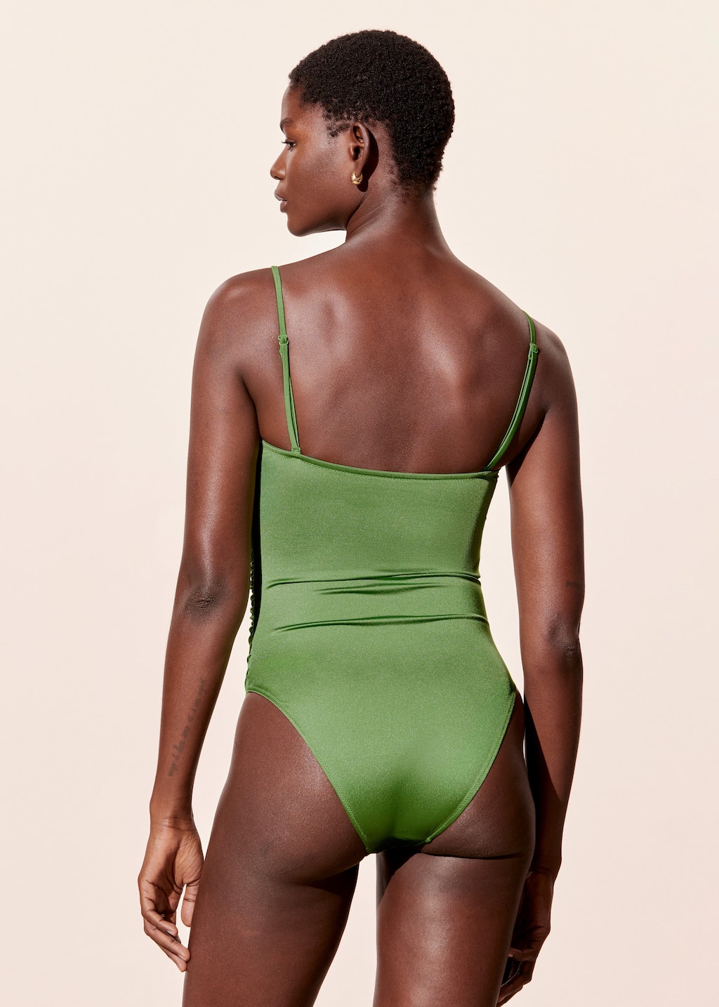 Maillot de bain froncé - Vert - Lookbook