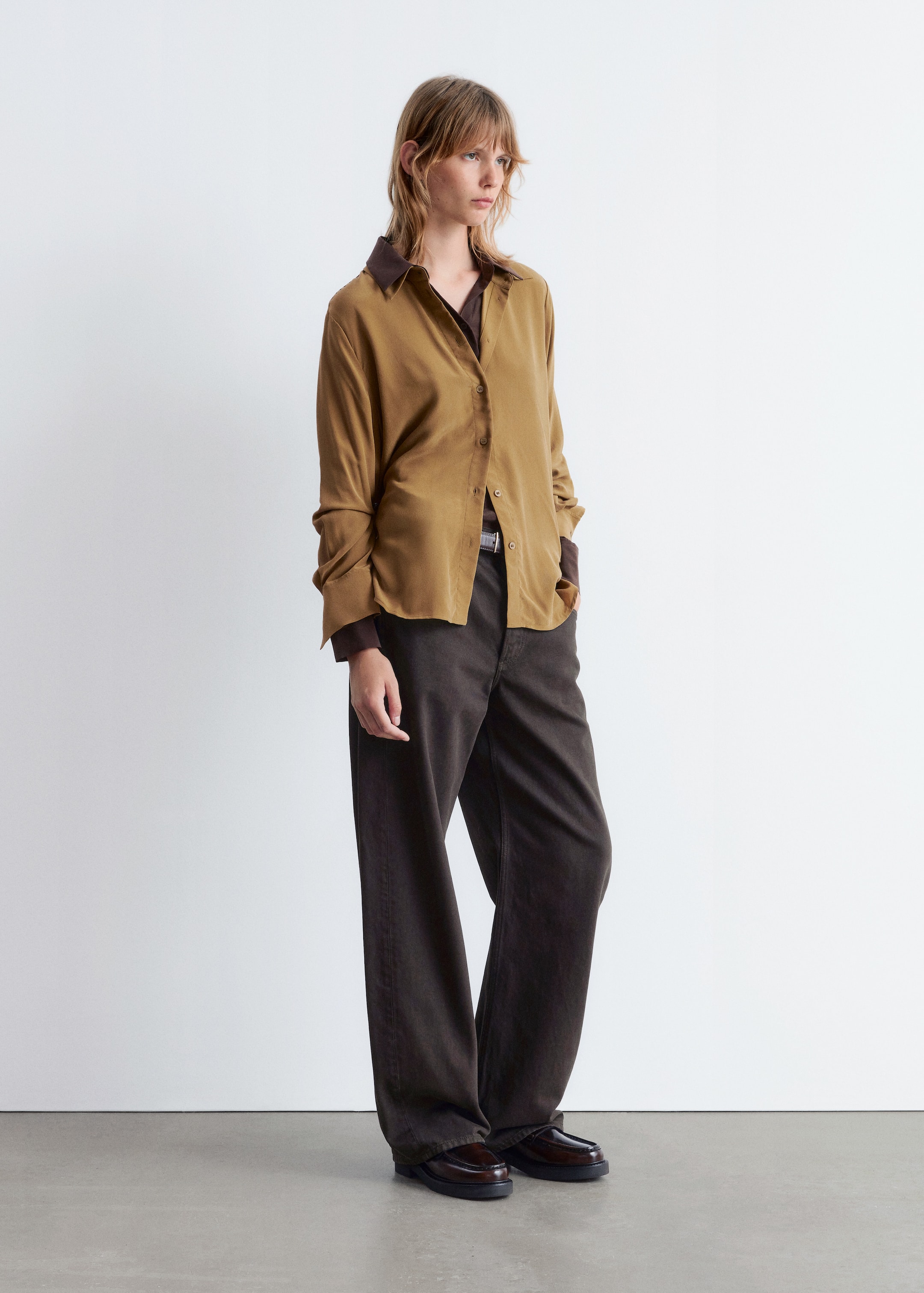 Visualizza immagine più grande: Camicia in seta - Marrone kaki - DONNA | H&M IT 4