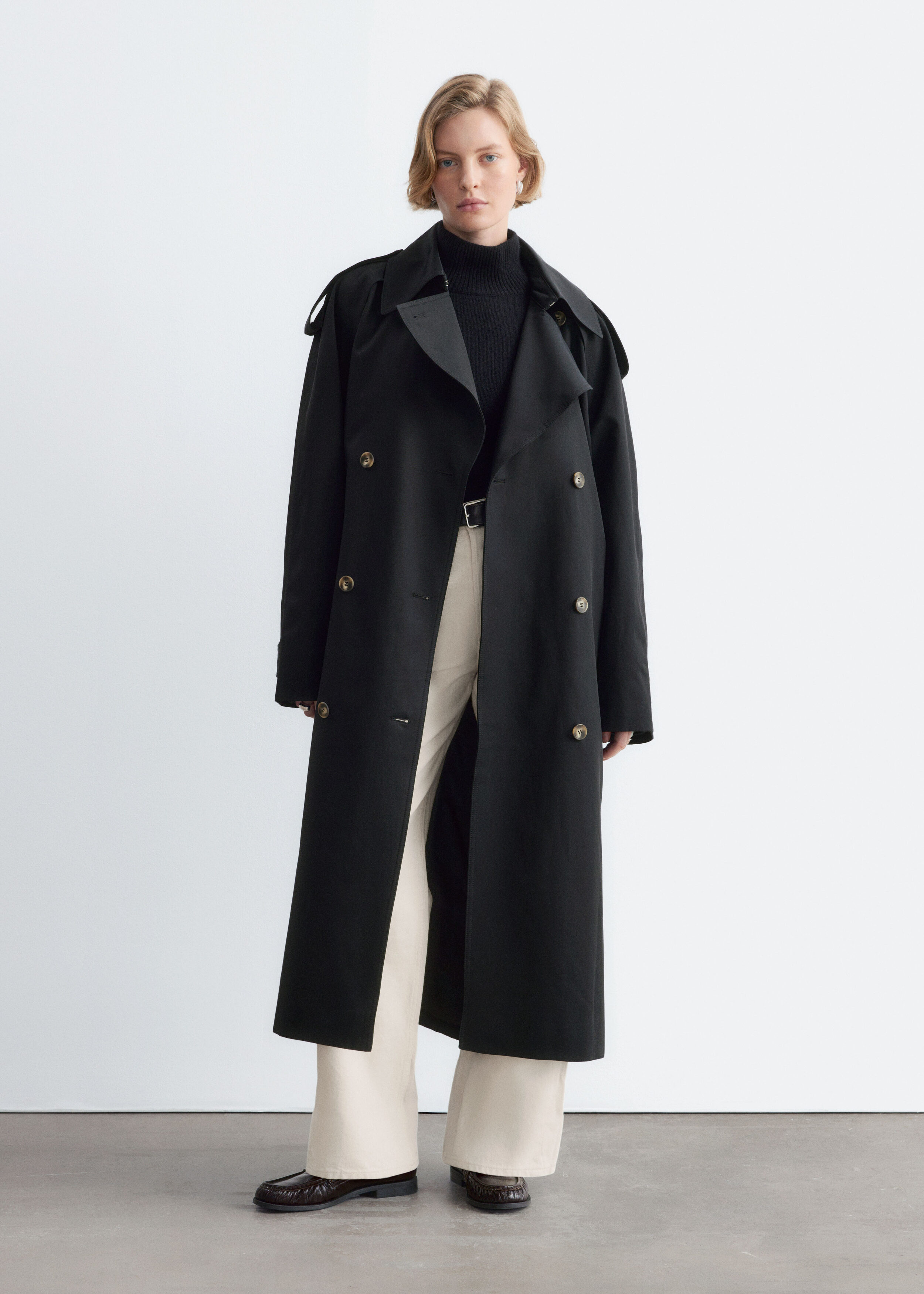 Relaxed Trench Coat - Black - Jackets | & Other Stories US