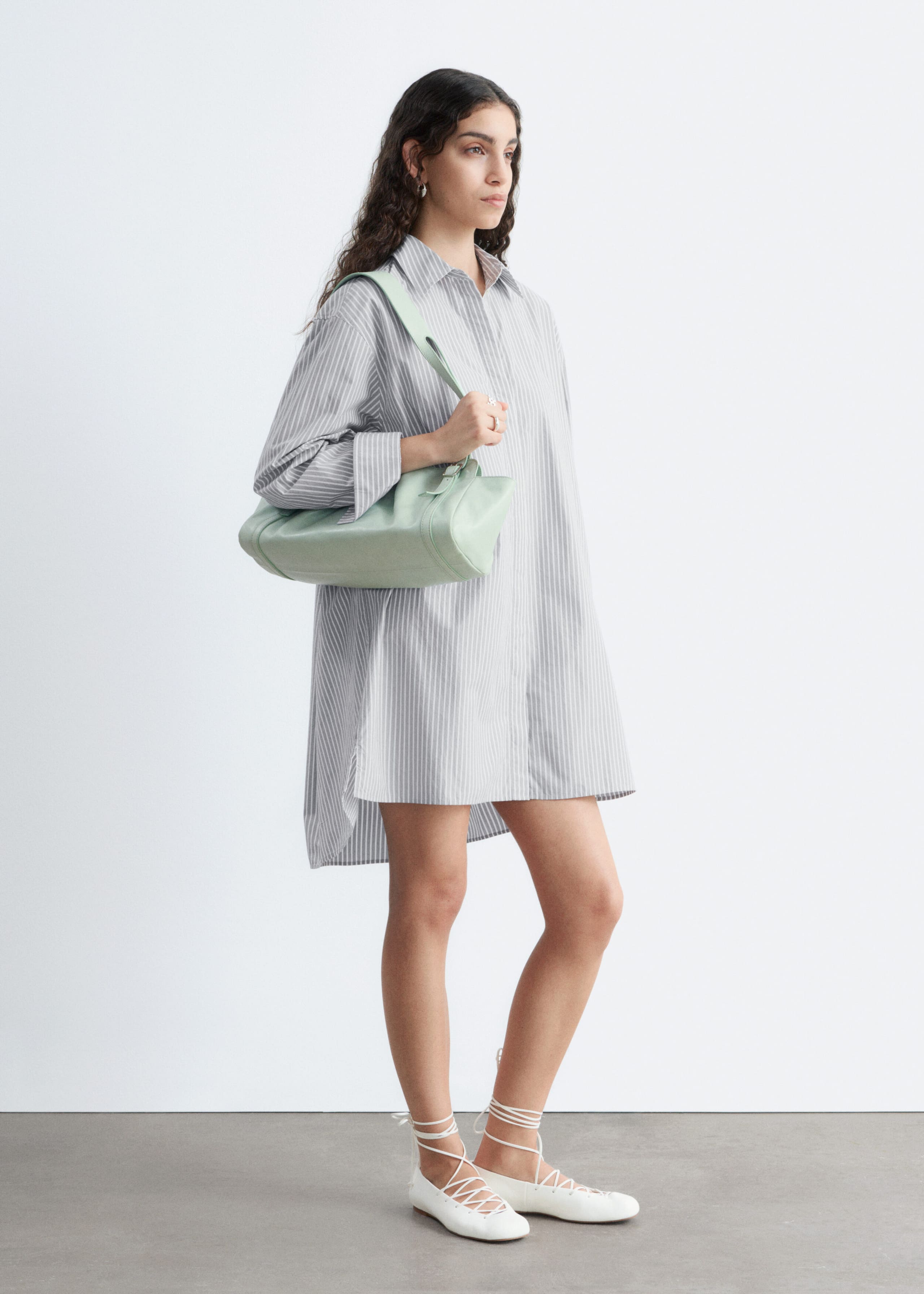 Image of Oversized Shirt Mini Dress