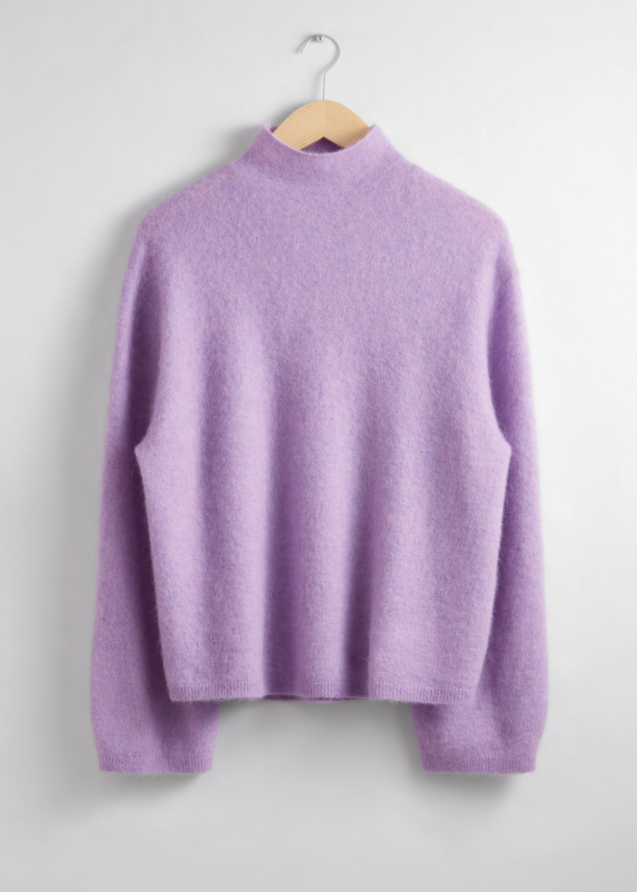 Grösseres Bild ansehen: Strickpullover mit Stehkragen - Flieder - DAMEN | H&M CH 1