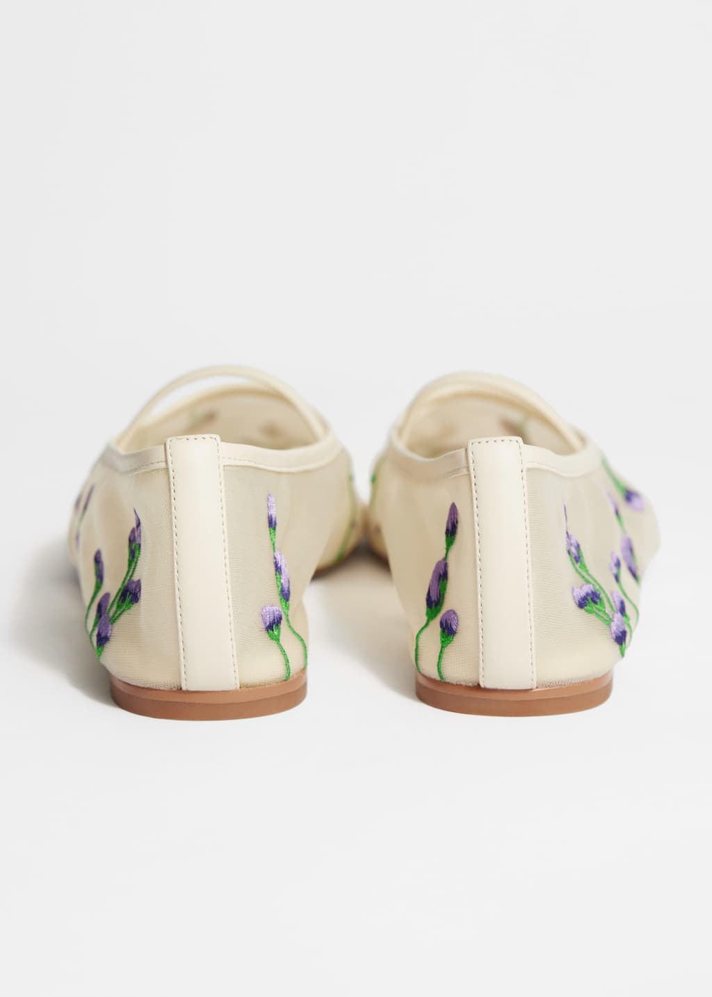 Image of Ballerines brodées de fleurs