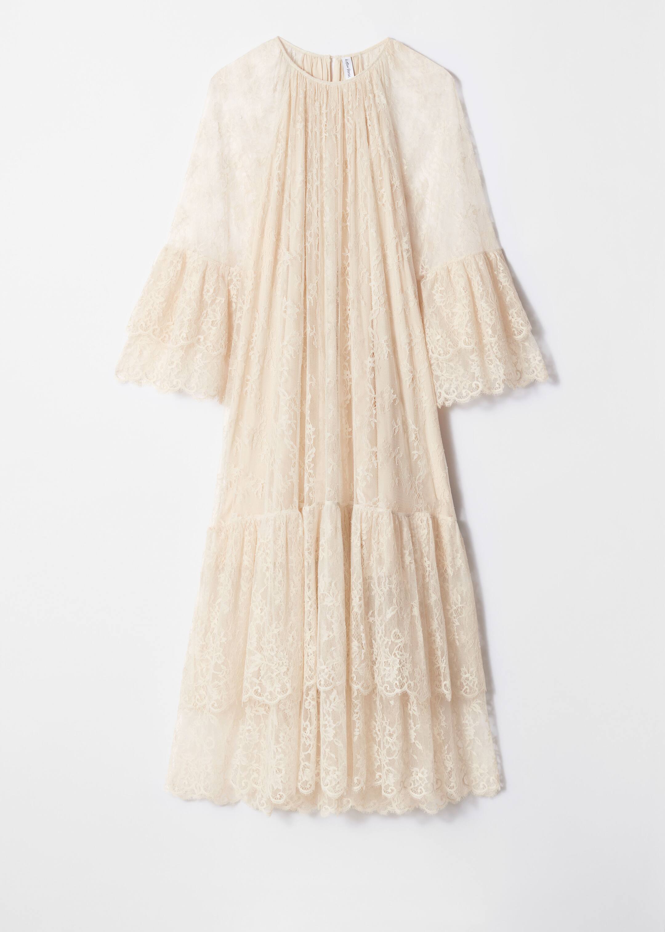 Agrandir l'image: Robe longue en dentelle volantée - Couleur crème - FEMME | H&M CH 1