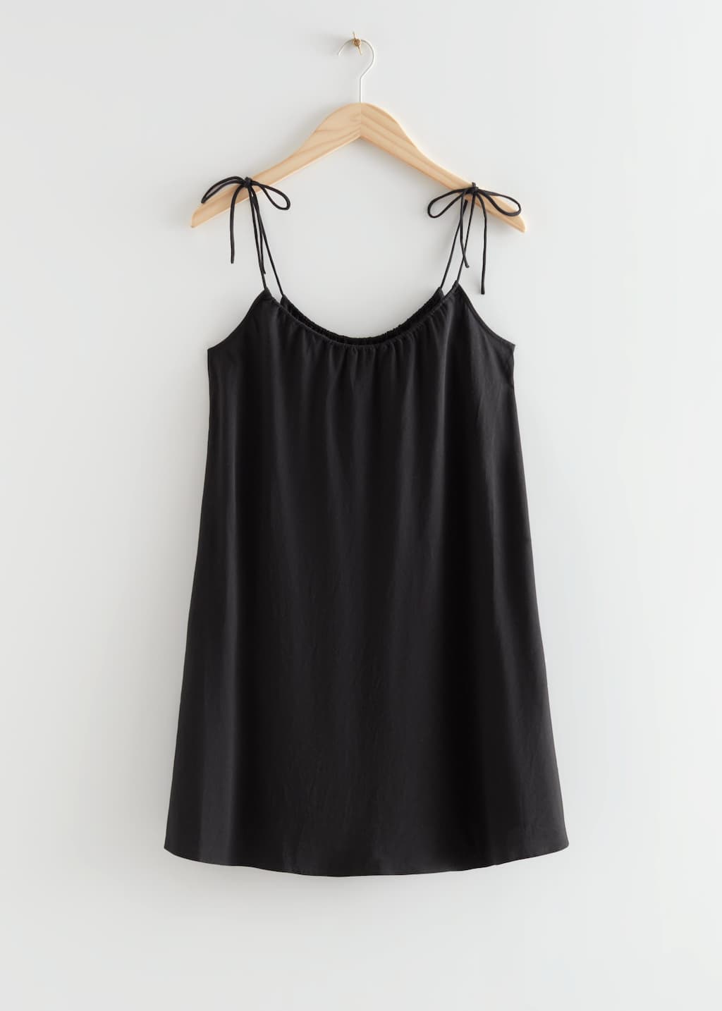 Flowy Strappy Mini Dress - Black - Still Life