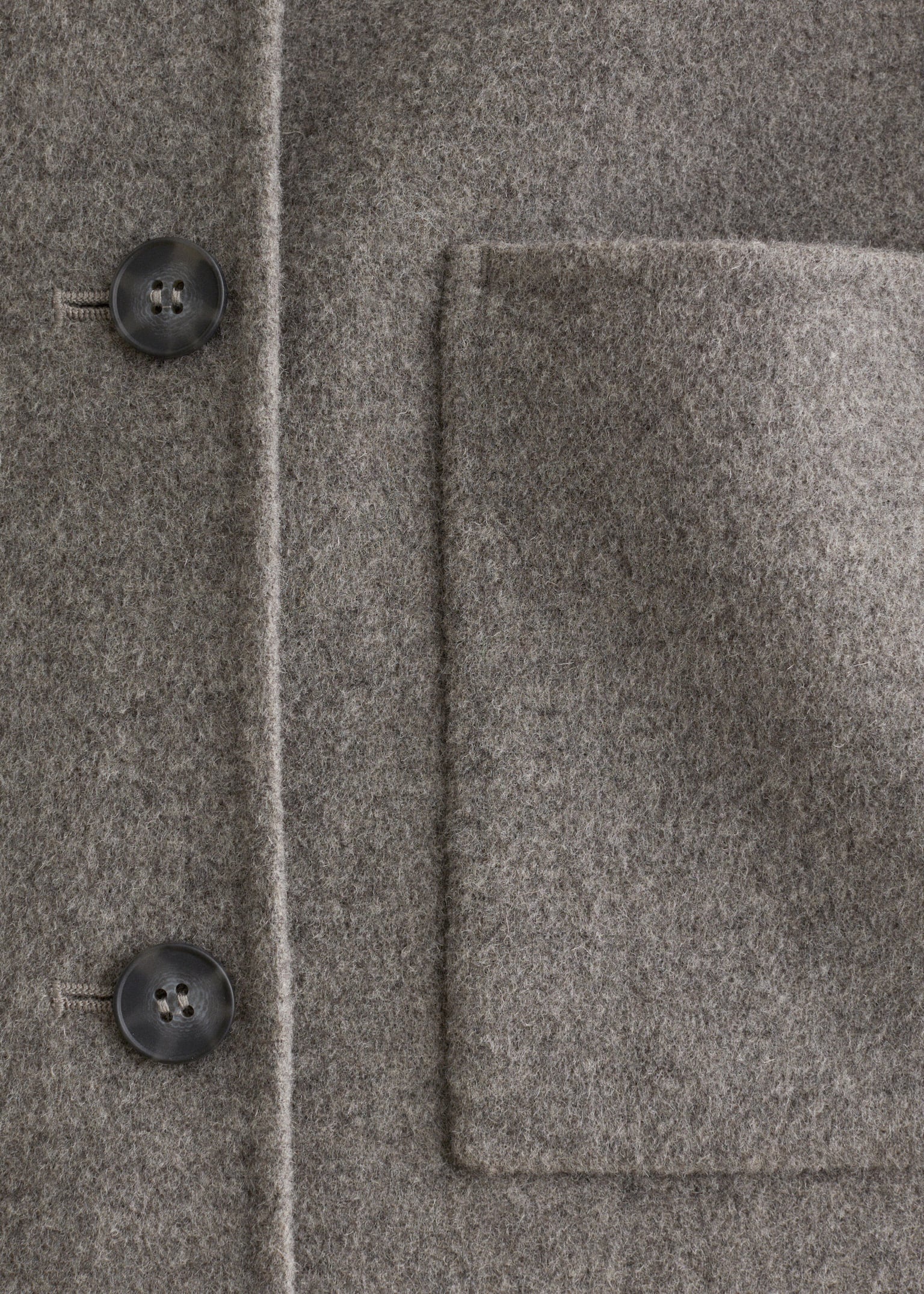 Collared Wool Jacket - Grey/Dark Red - 7