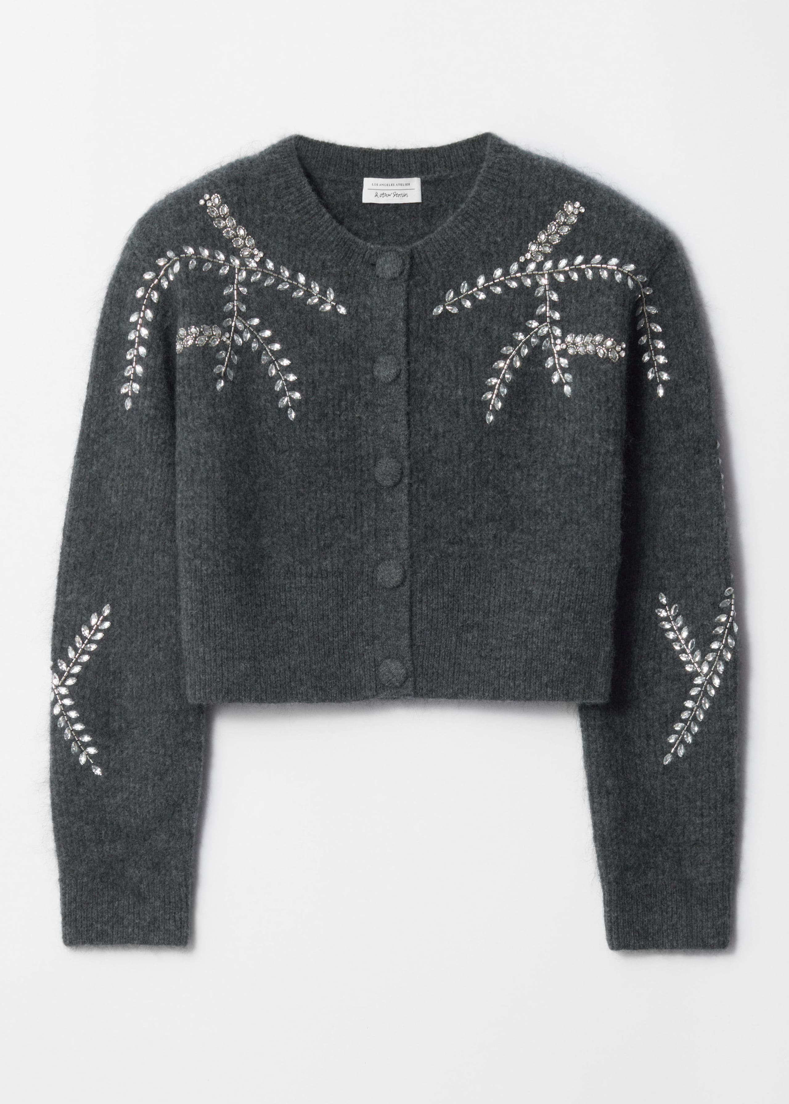Embroidered Mohair-Blend Cardigan - Maroon - Still Life