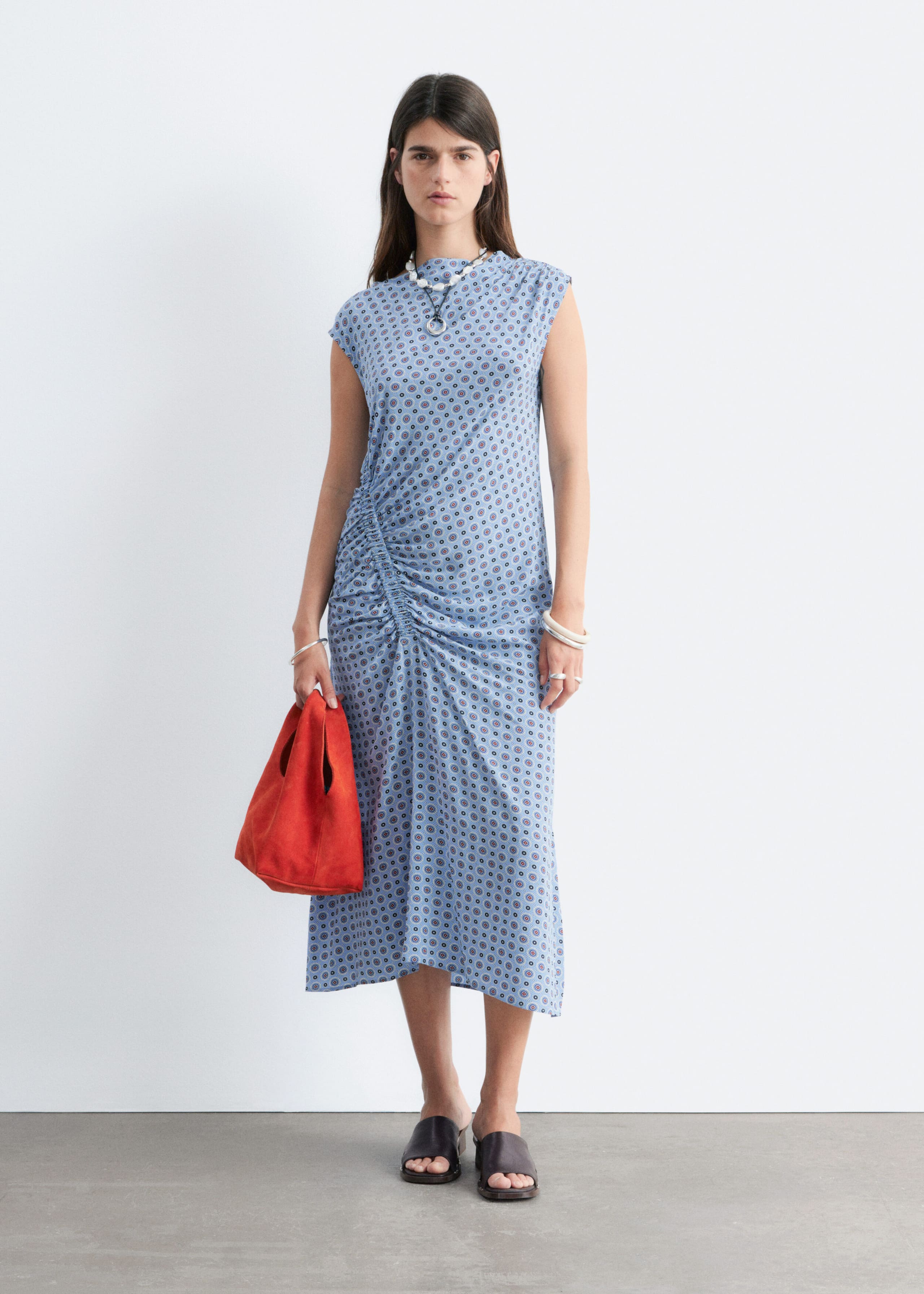 Image of Boat-Neck Midi Dress