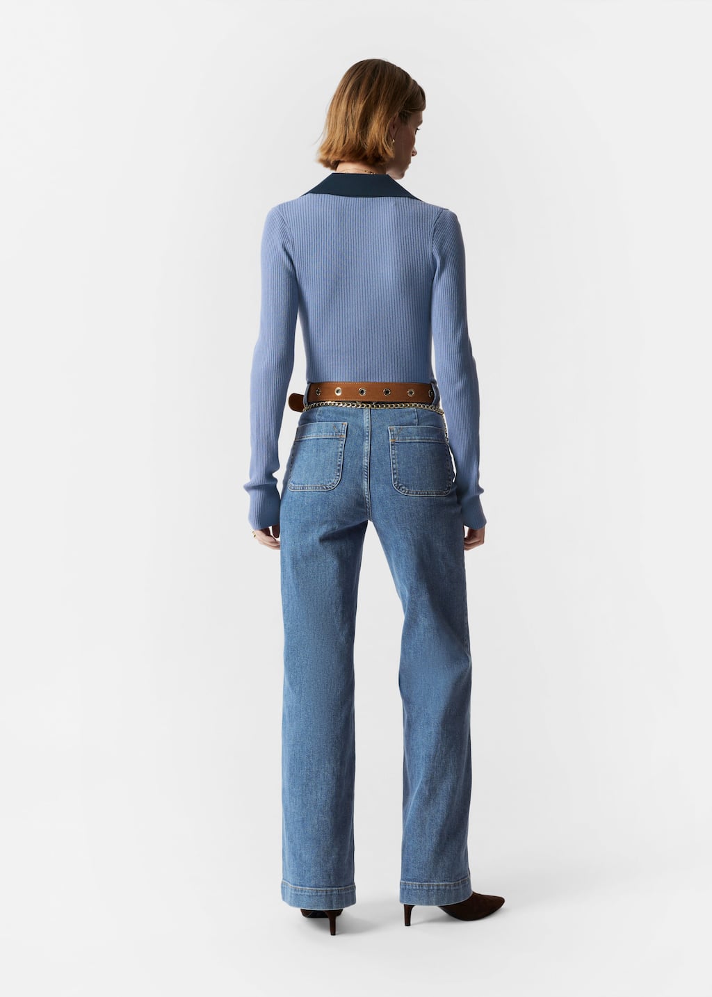 Image of High-Waist Flared Jeans
