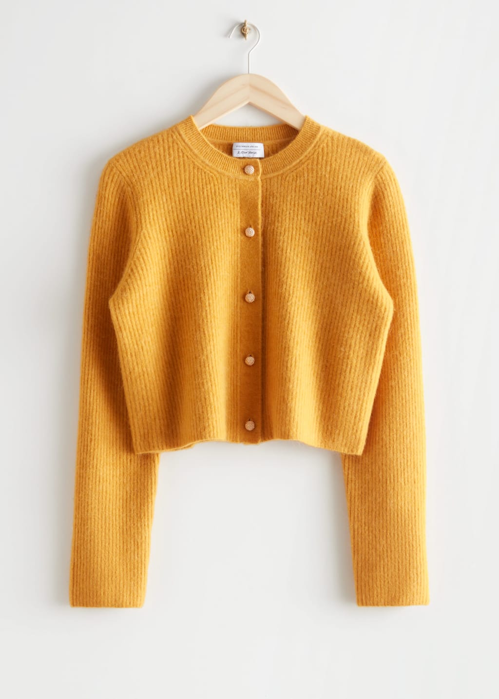 Boxy Knit Cardigan - Yellow - Still Life