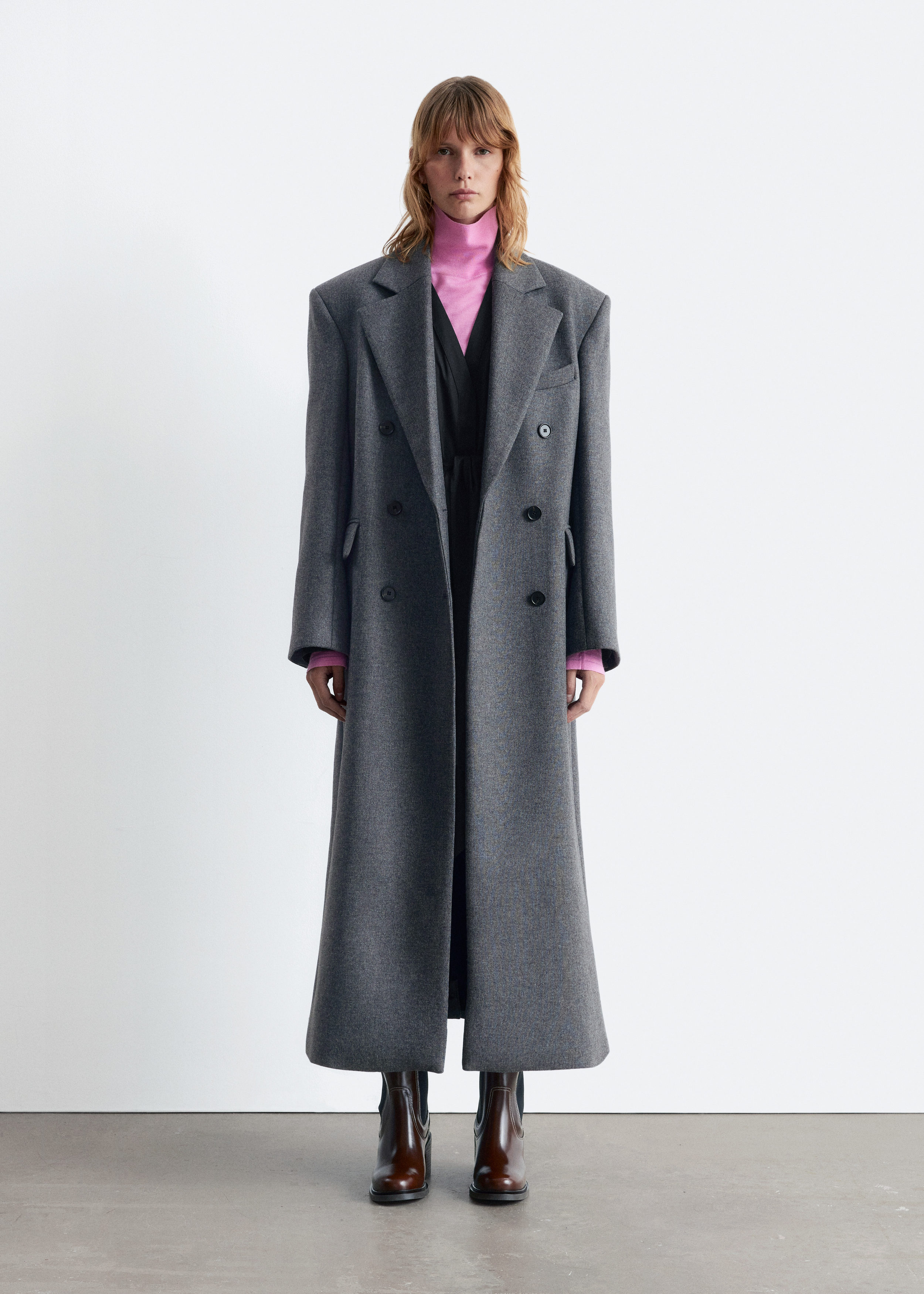 ジャケット・アウター MIELI INVARIANT Cape Rever Wool Coat MIELI INVARIANT Cape Rever Wool Coat