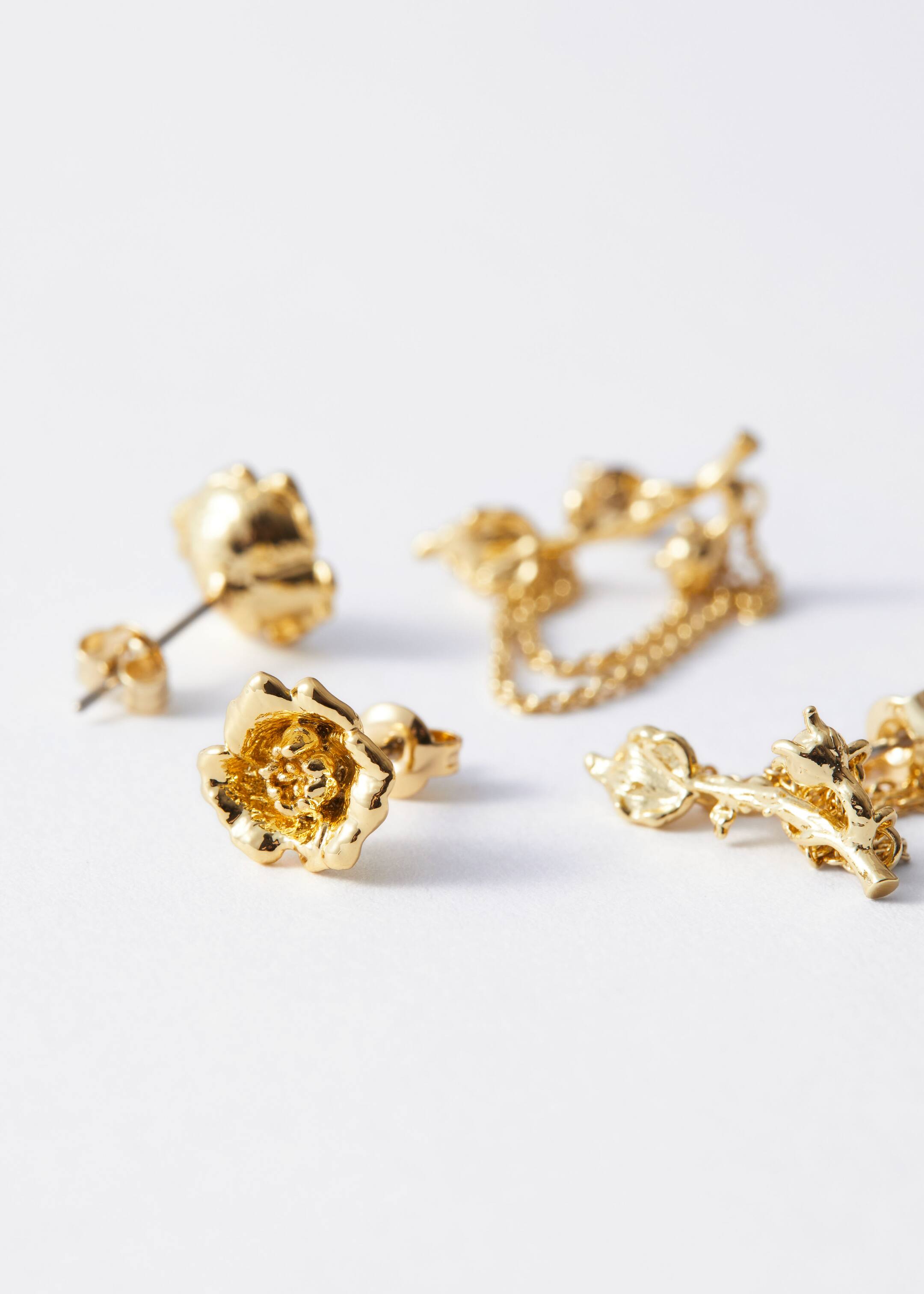 View larger image: Wild Rose Earrings Set - Gold - Ladies | H&M GB 2