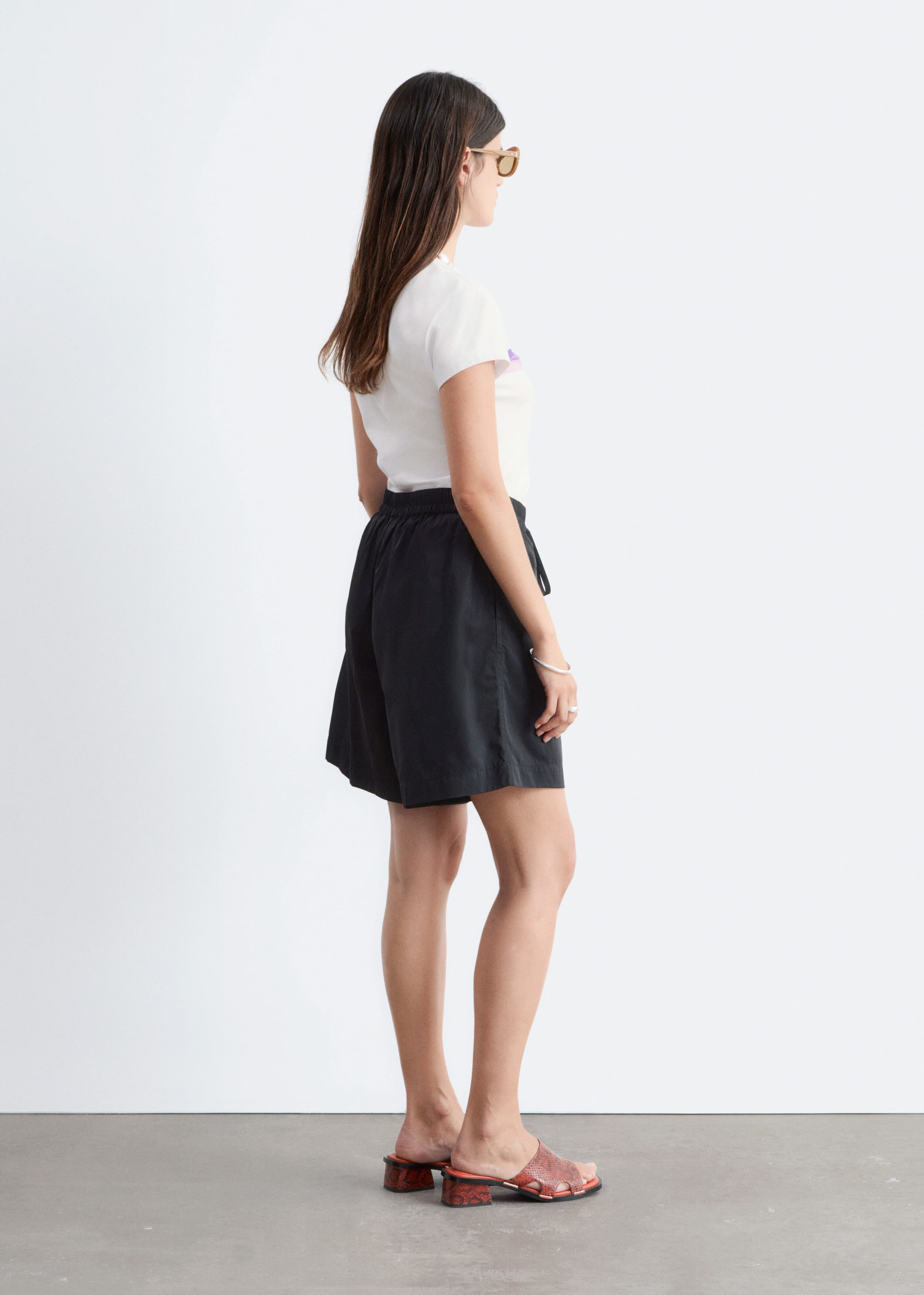 Camiseta estampada en punto de algodón - Rosa/Estampado gráfico - Lookbook
