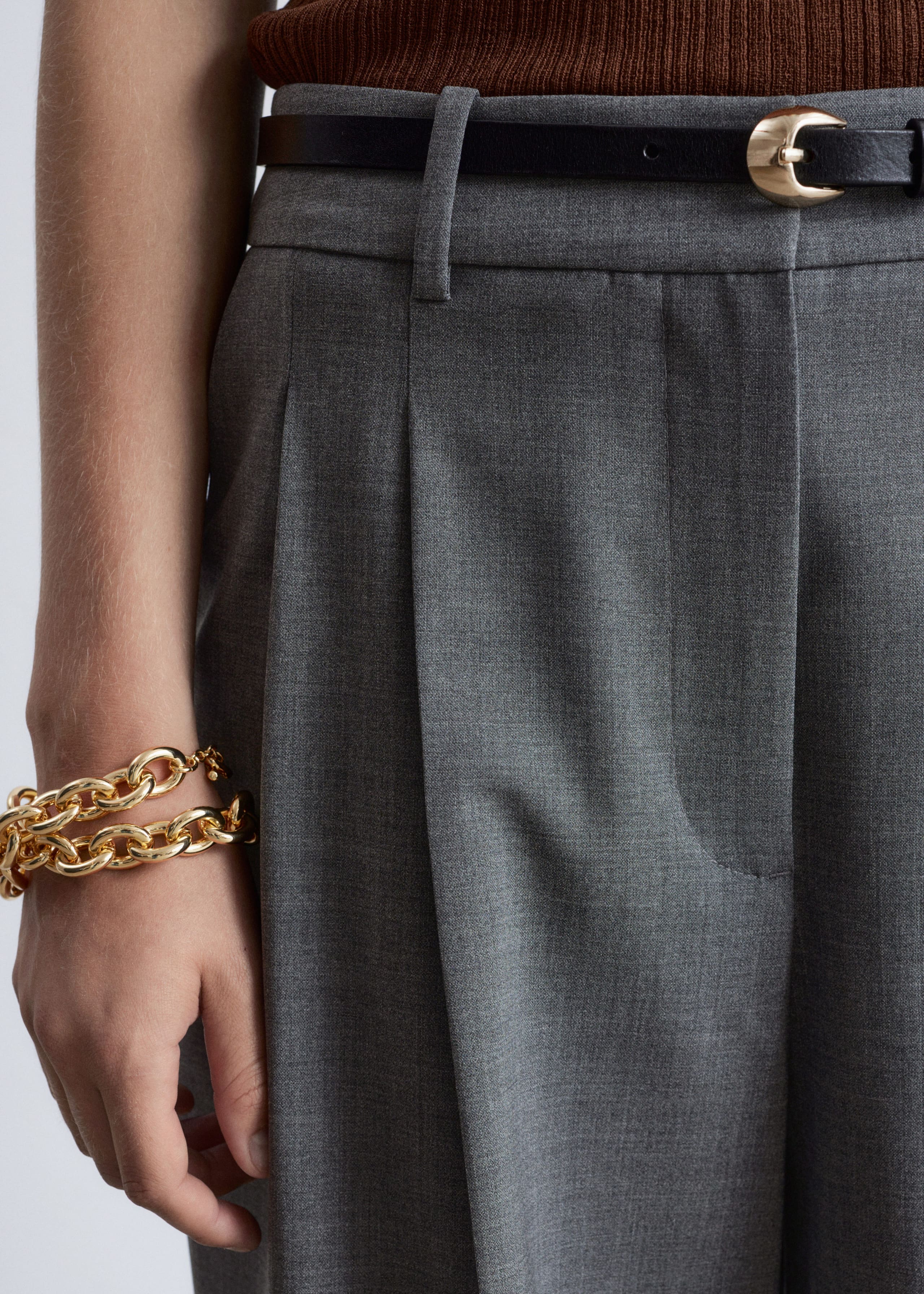 Image of Tailored Wool Trousers