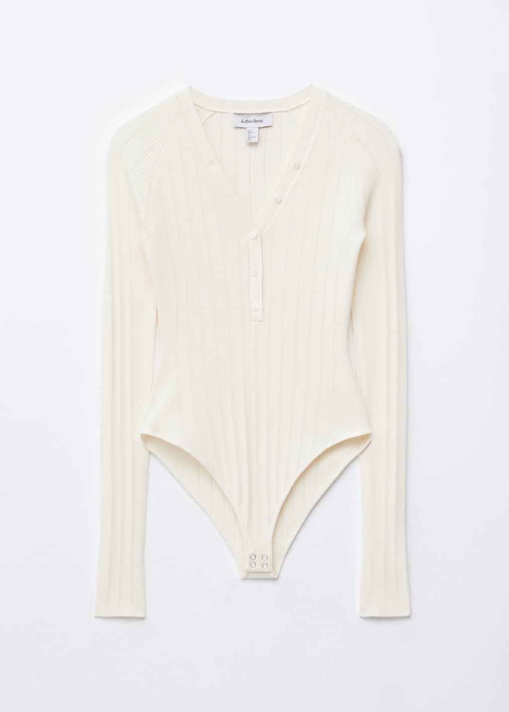 Image of Long-Sleeve Rib-Knit Bodysuit