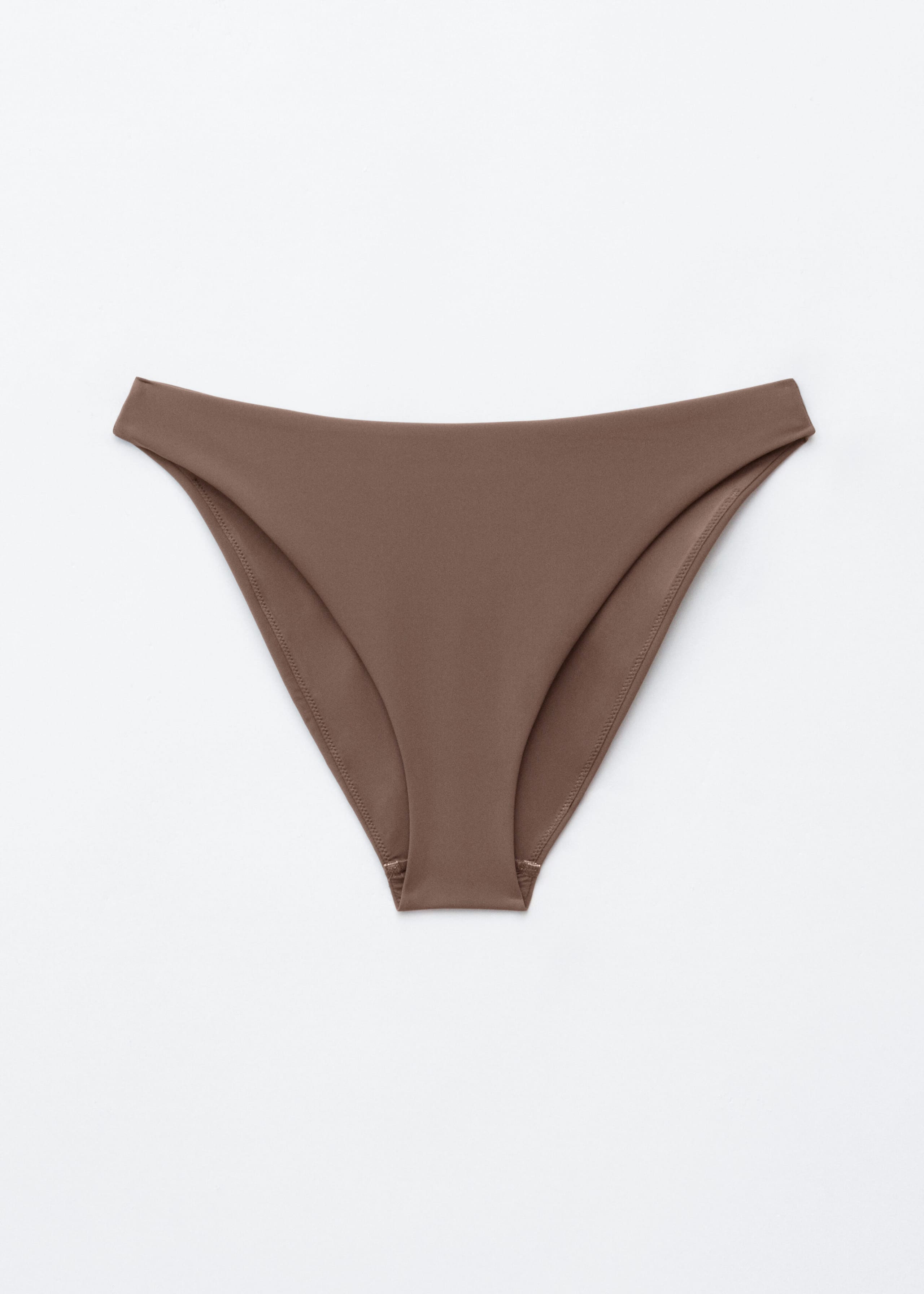 High-Waist Bikini Briefs - Dark Brown/Blue dots - Still Life