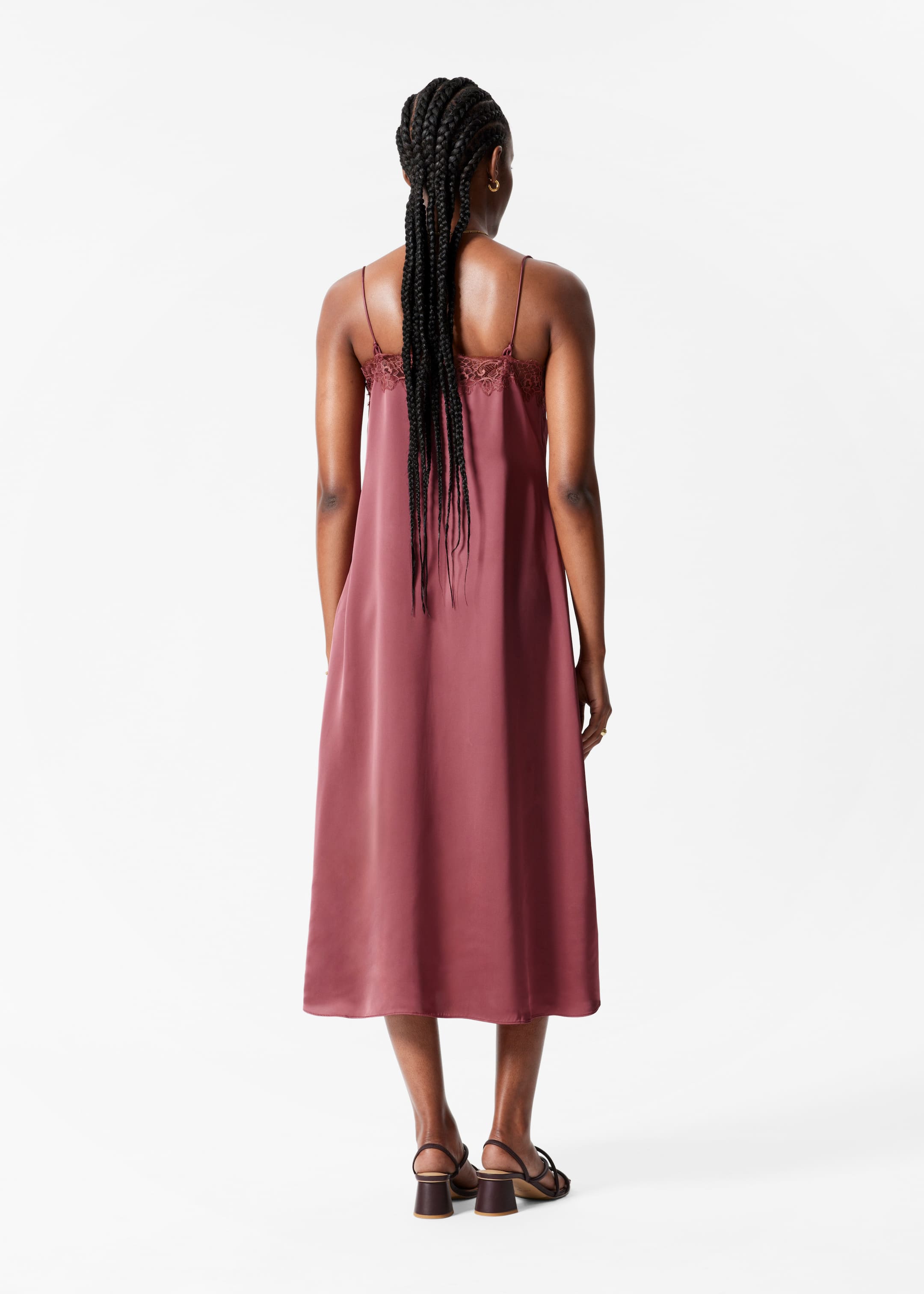 Visualizza immagine più grande: Abito sottoveste midi in raso - Malva - DONNA | H&M IT 4