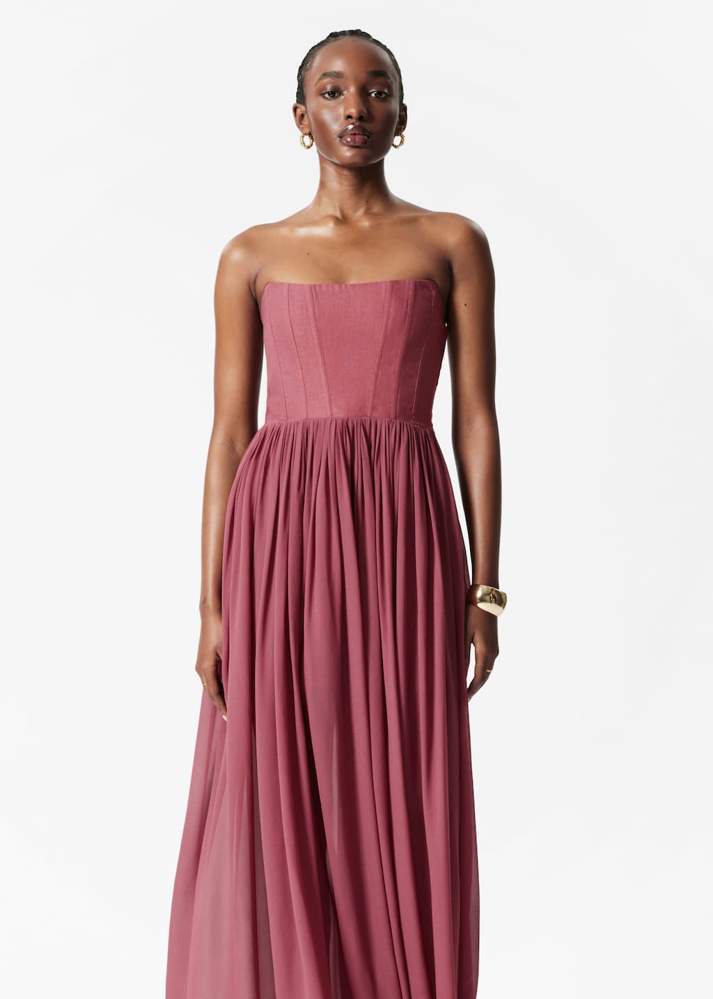 Image of Sheer Corset Maxi Dress