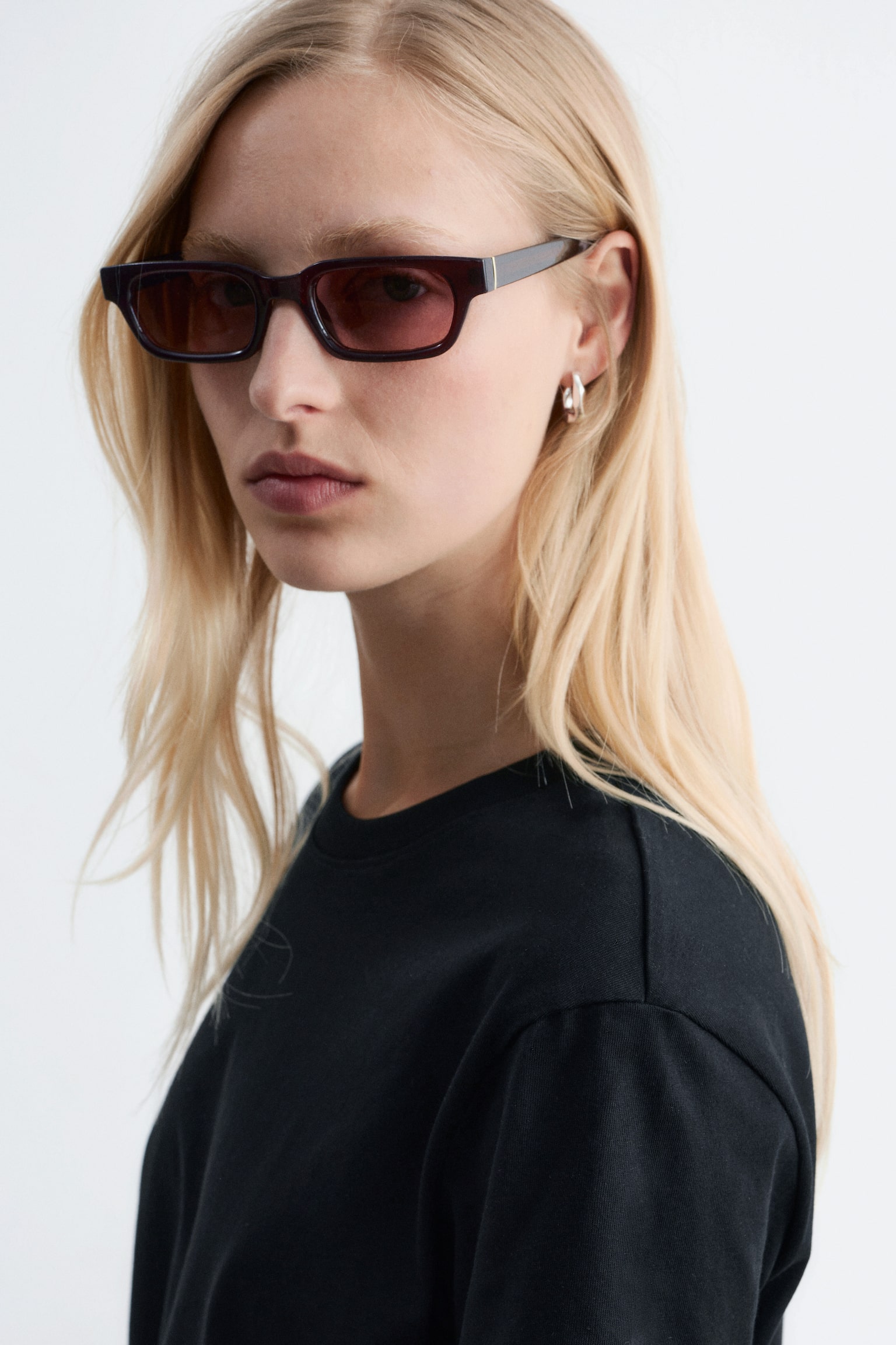 Sonnenbrille mit schmalem Rahmen-Rost - 1