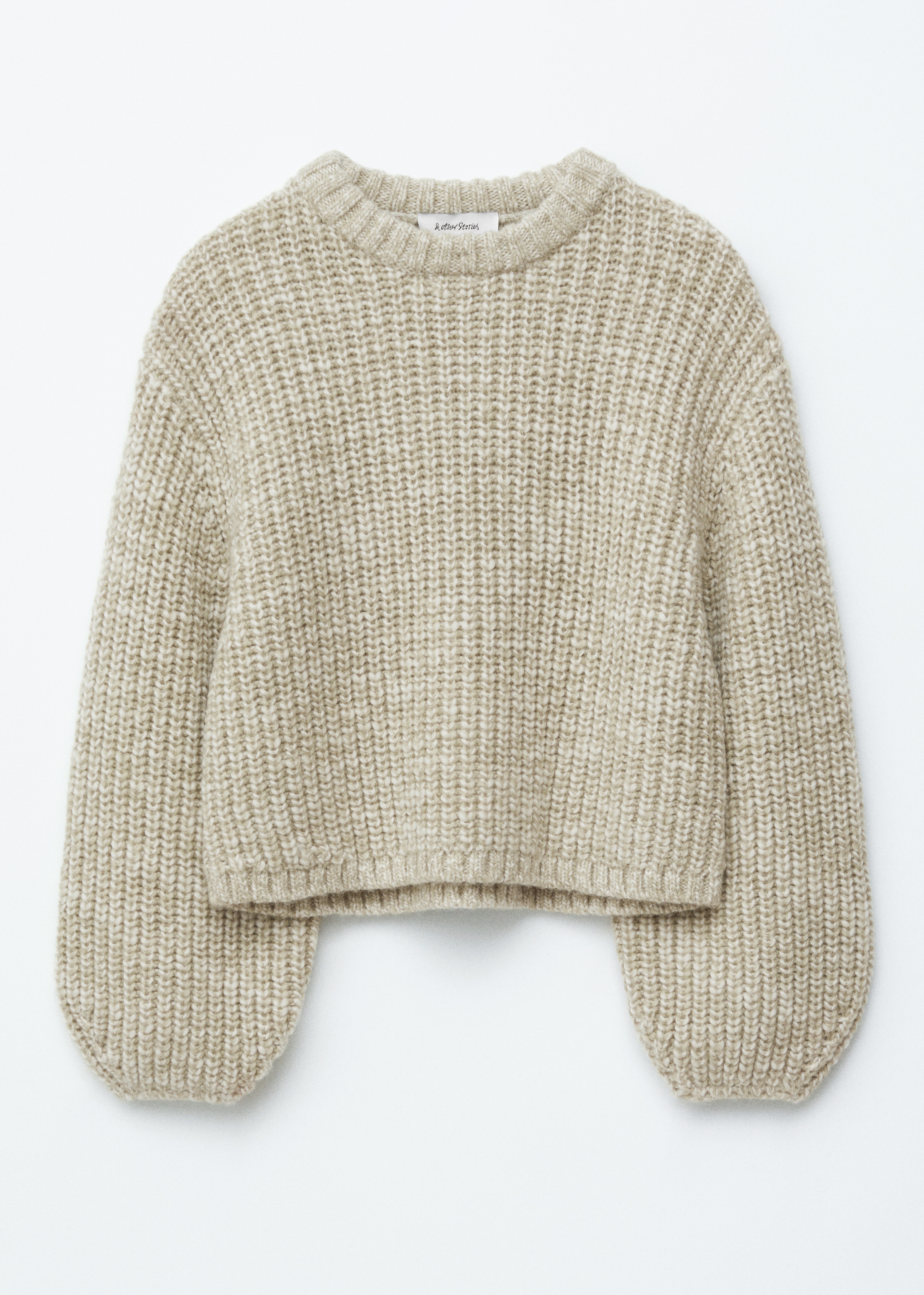 Pull en maille mouchetée - Vert clair