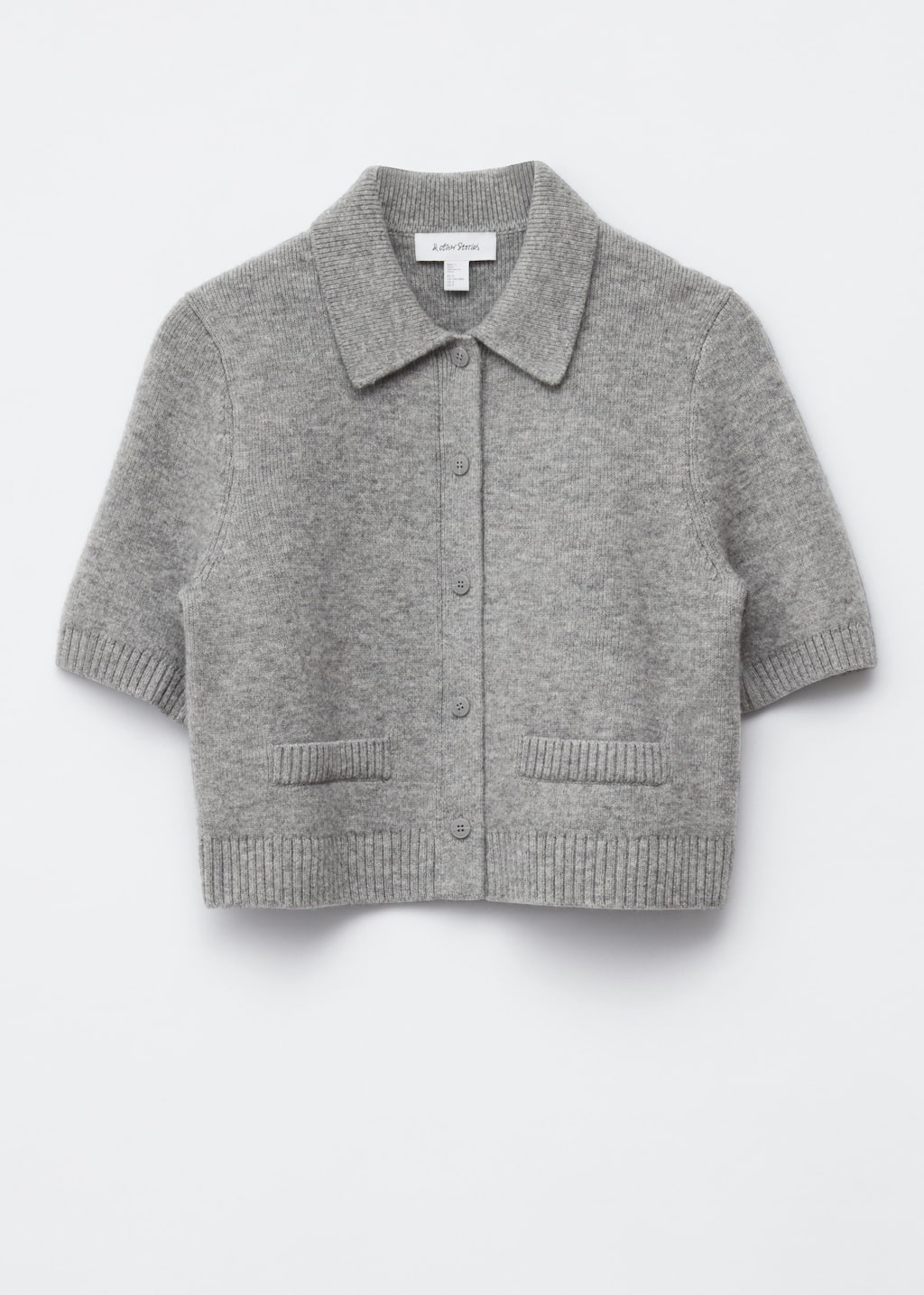 Image of Short-Sleeve Merino-Blend Cardigan