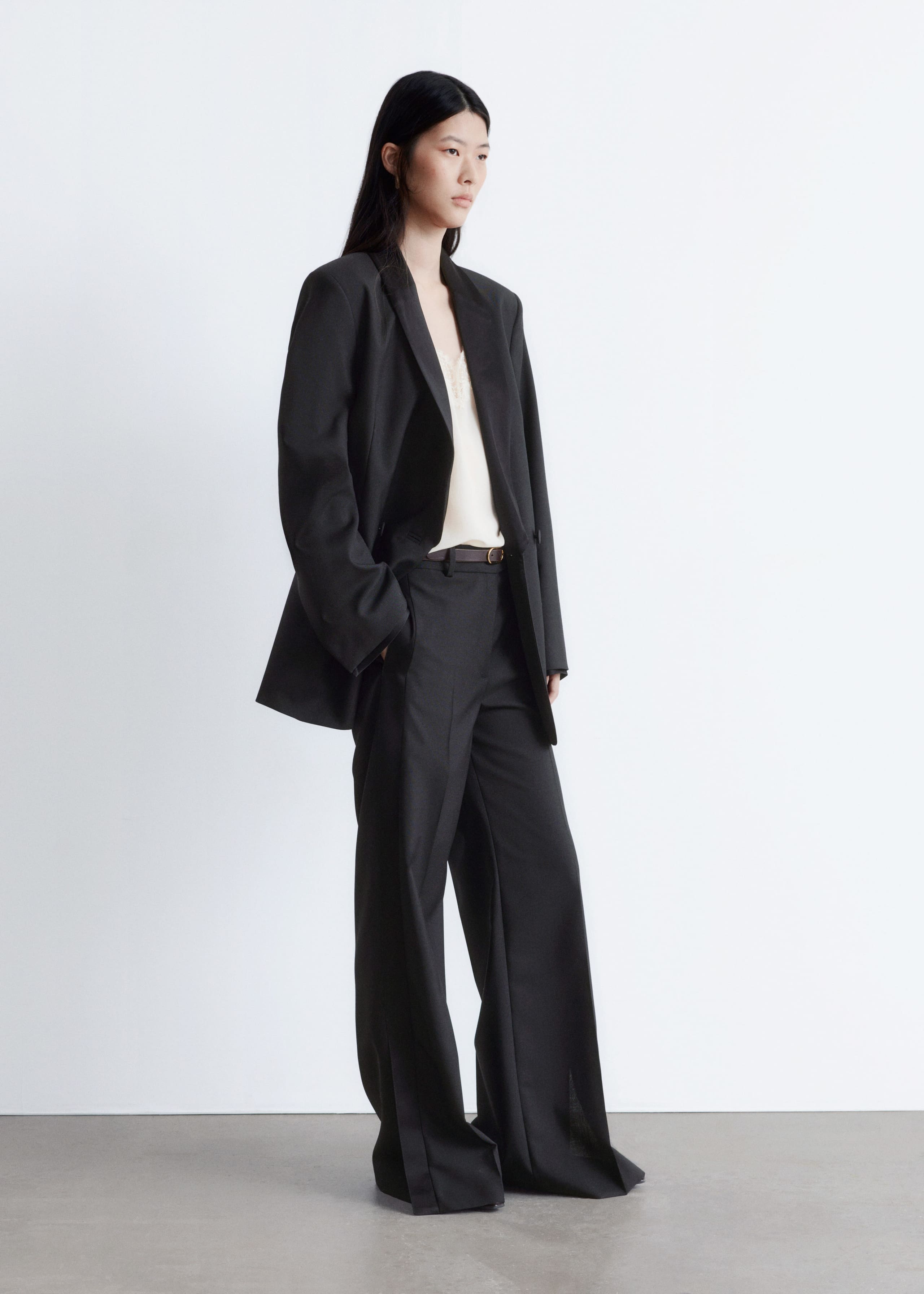 Image of Hose aus Wolle mit Bügelfalten