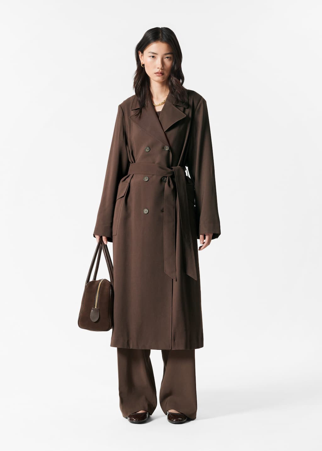 Image of Double-Breasted Trench Coat
