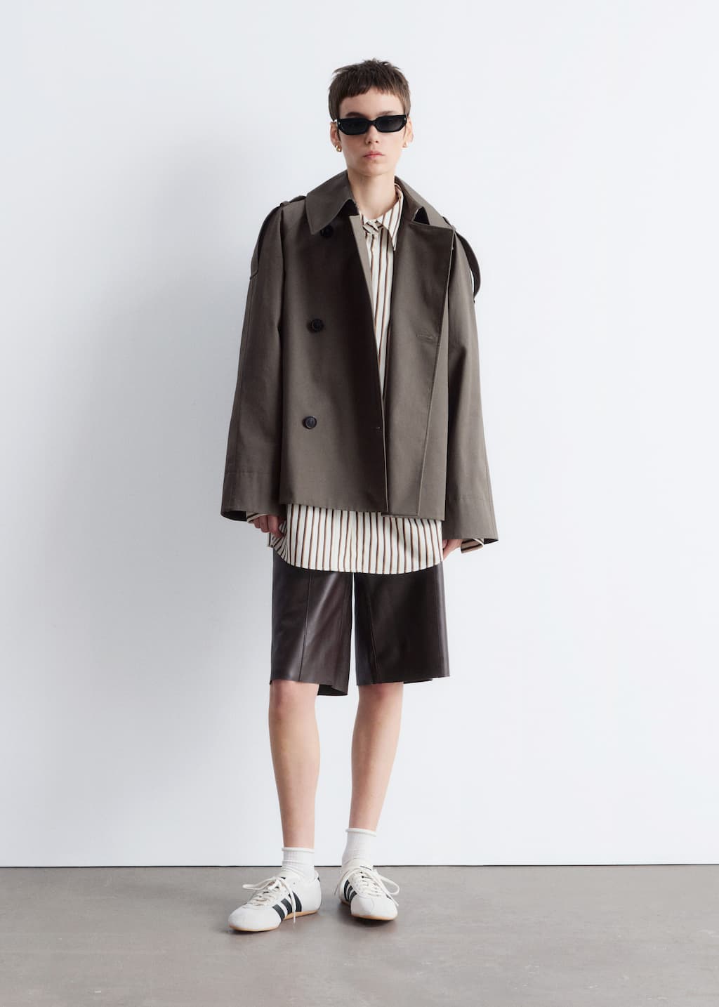 Image of Double-Breasted Trench Jacket