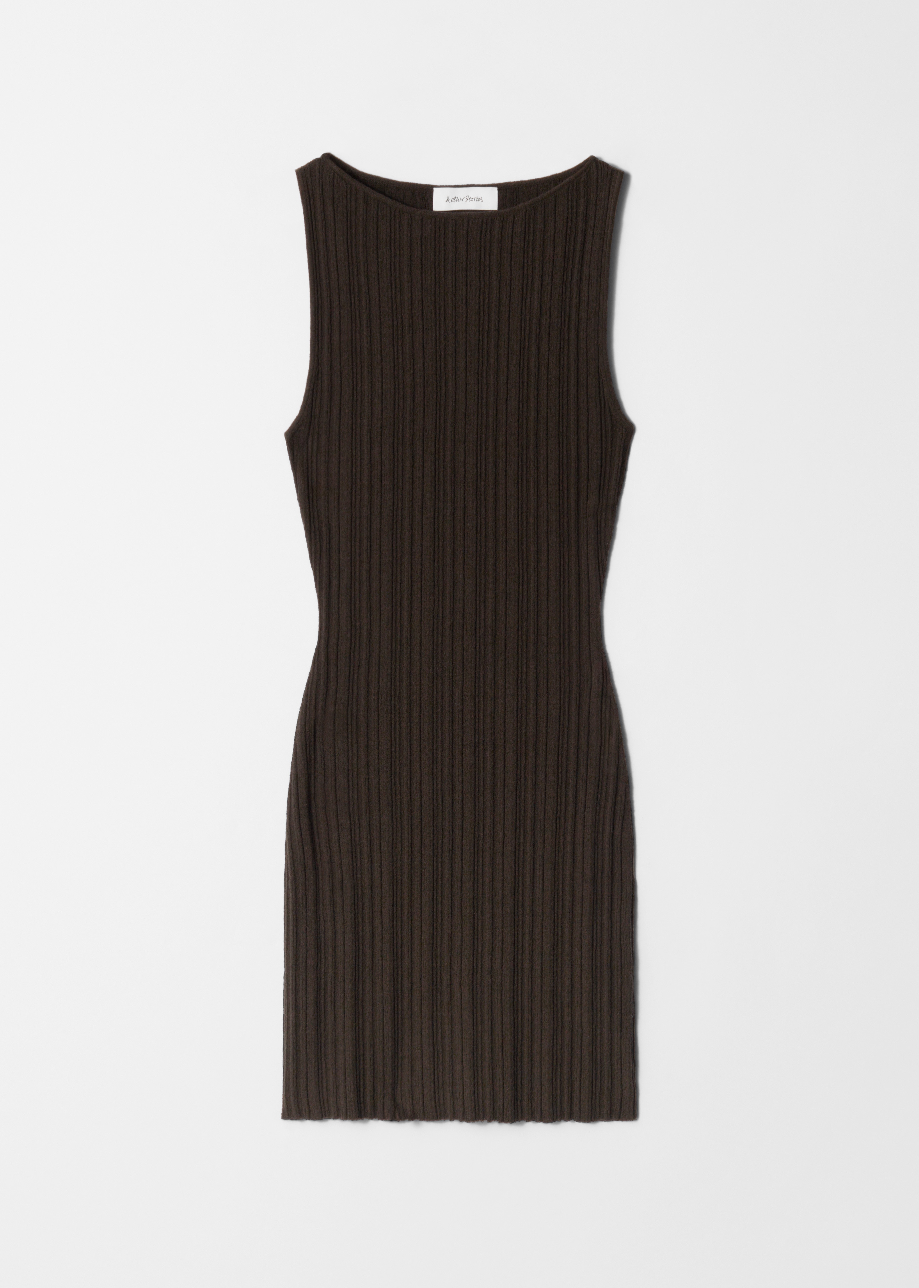 Minivestido justo de malha - Castanho escuro/Vermelho escuro