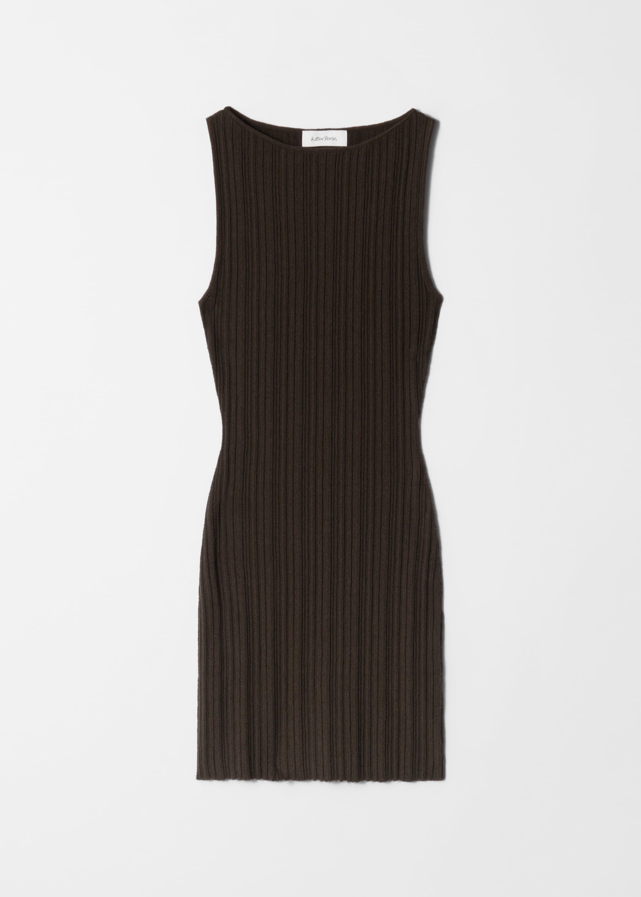Visa större bild: Stickad miniklänning - Mörkbrun - DAM | H&M SE 5