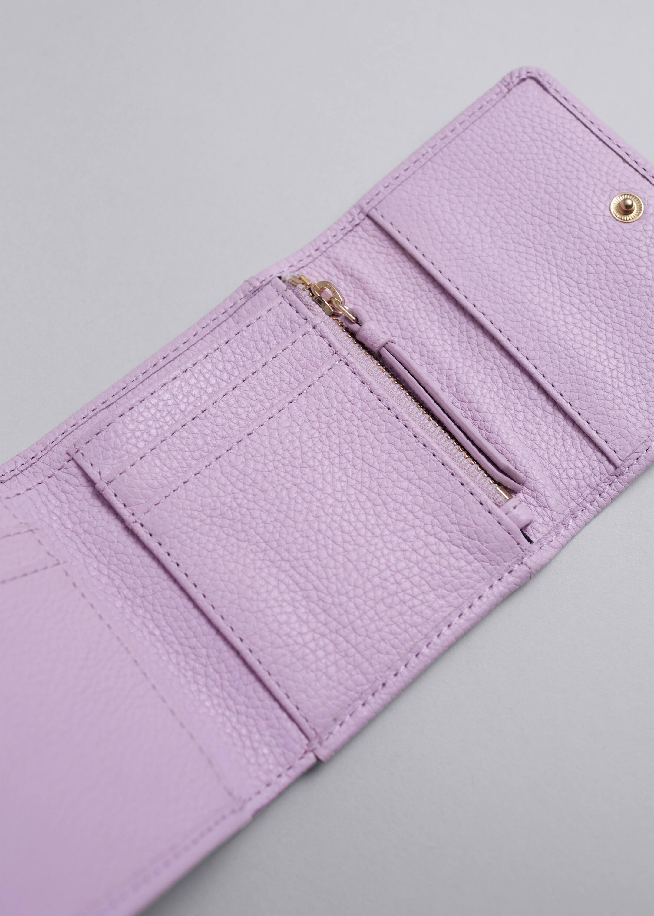 View larger image: Textured Leather Wallet - Lilac - Ladies | H&M GB 3