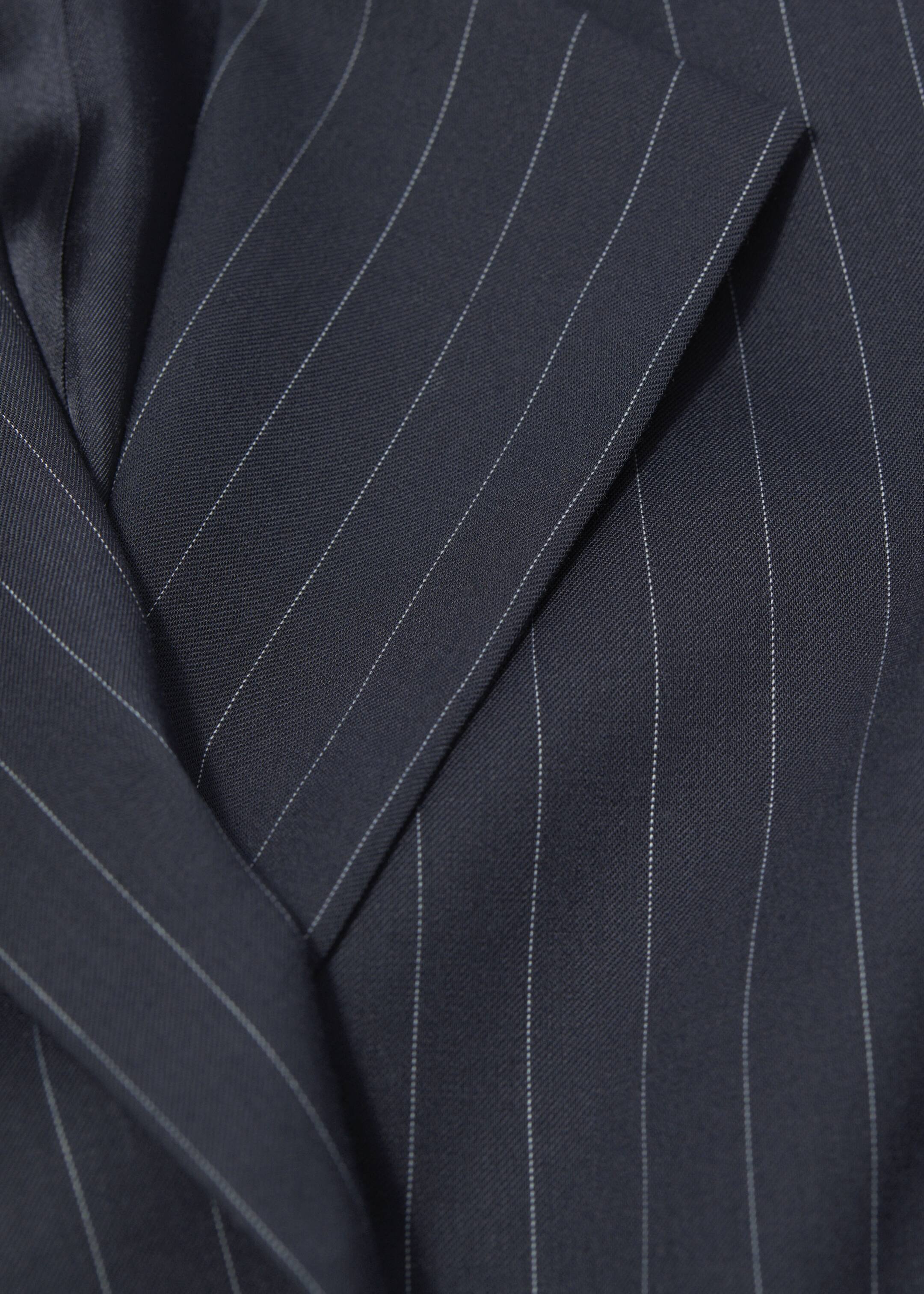 View larger image: Tailored Asymmetric Blazer - Navy Pinstripe - Ladies | H&M GB 2