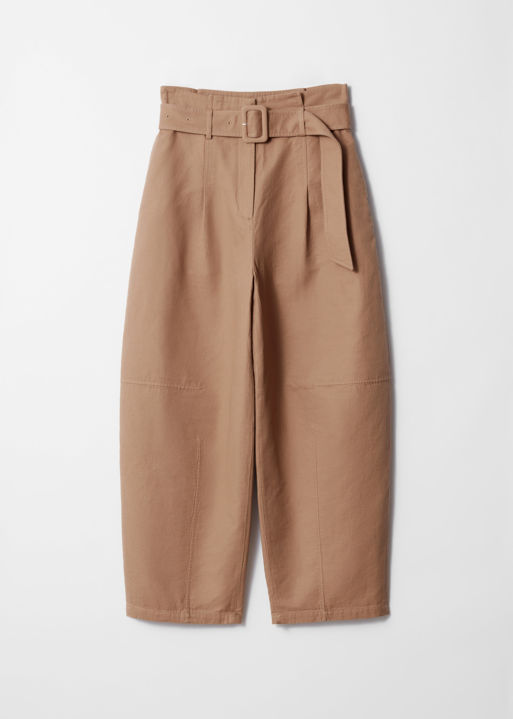 Größeres Bild ansehen: Paperbag-Hose mit Gürtel - Beige - Ladies | H&M DE 1