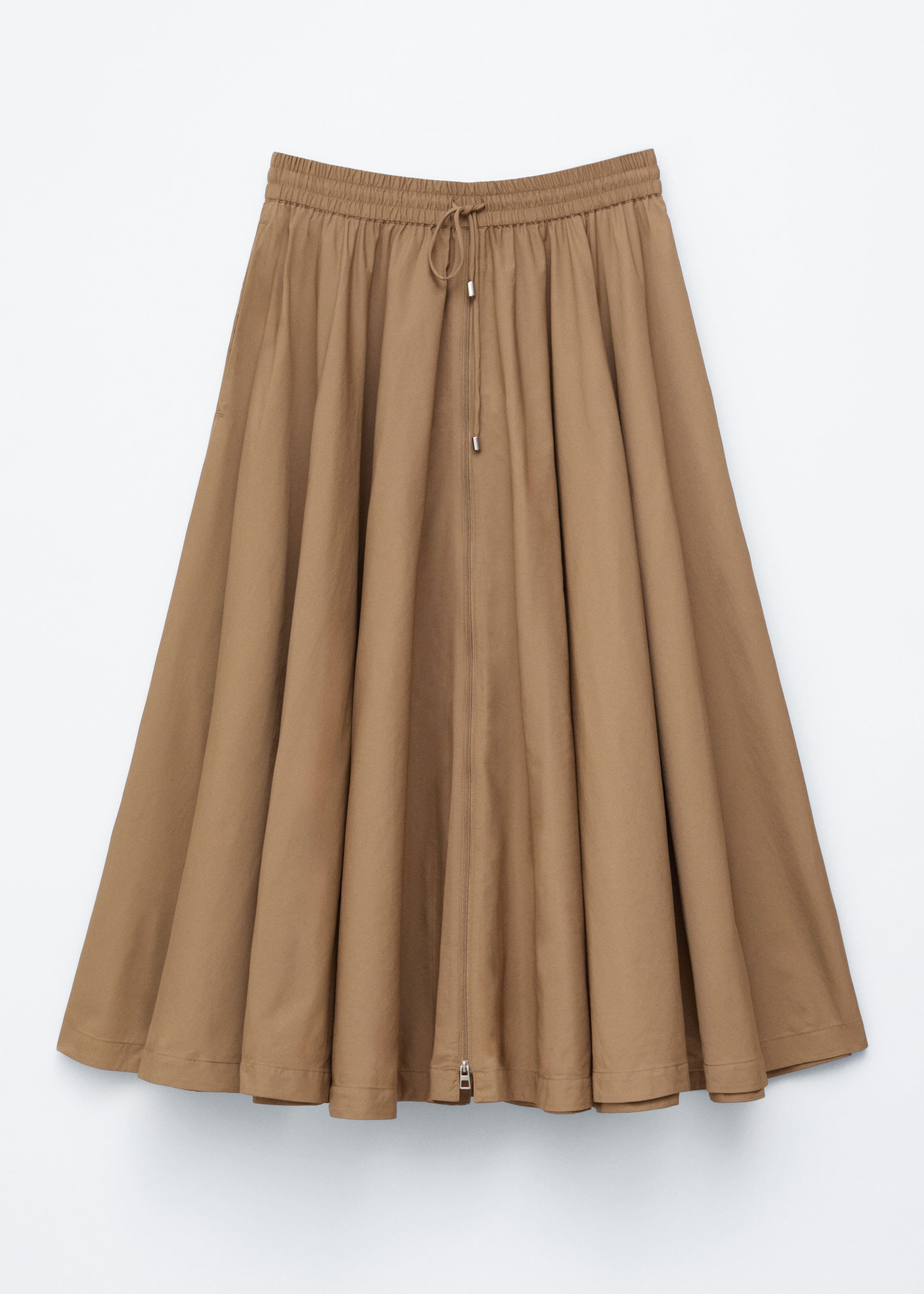 Image of Voluminös midikjol med dragsko