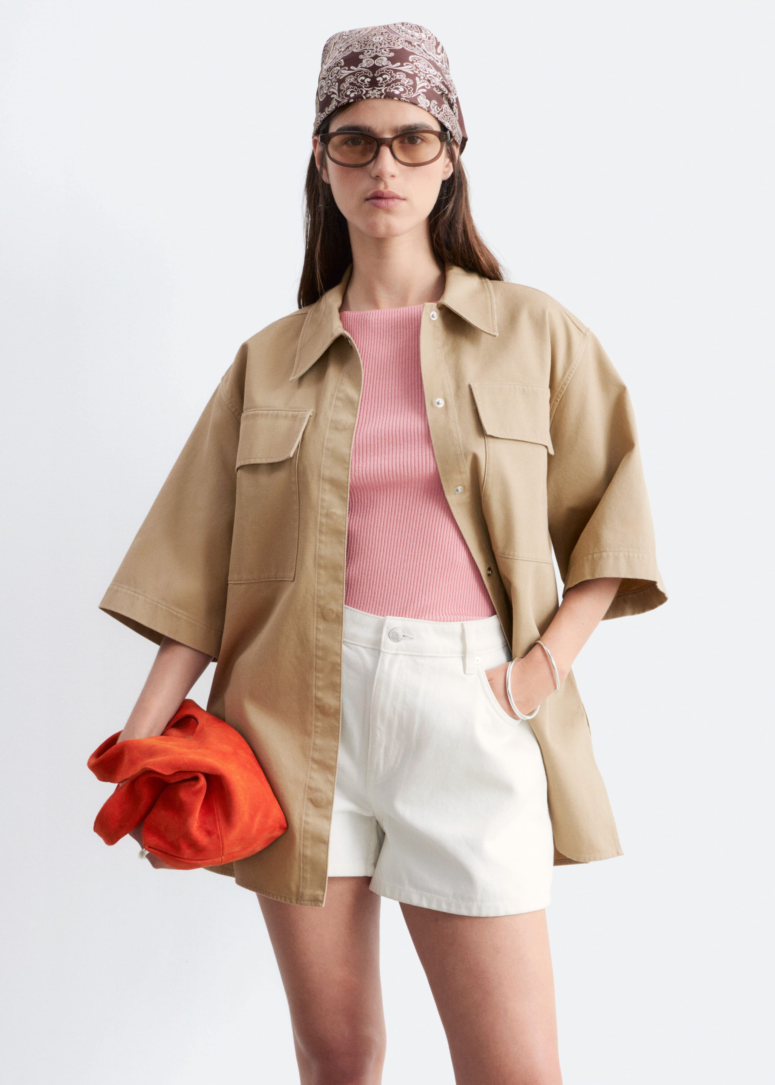 Image of Relaxed Denim Shorts