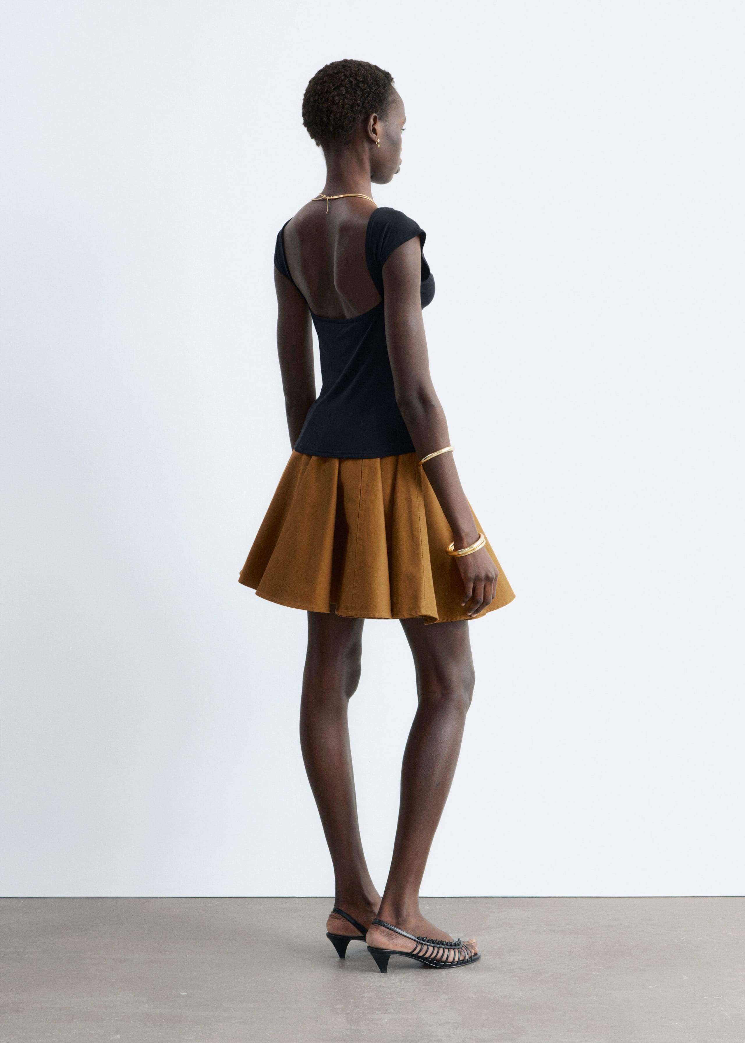 Image of Fitted Open-Back T-Shirt