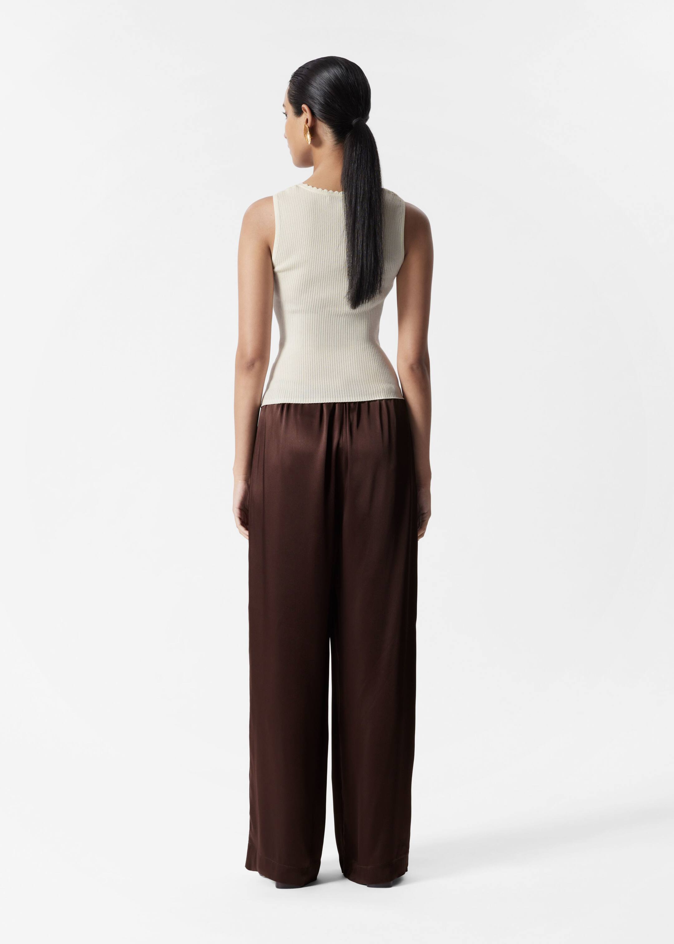 Visualizza immagine più grande: Canotta con lavorazione a coste - Crema - DONNA | H&M IT 4