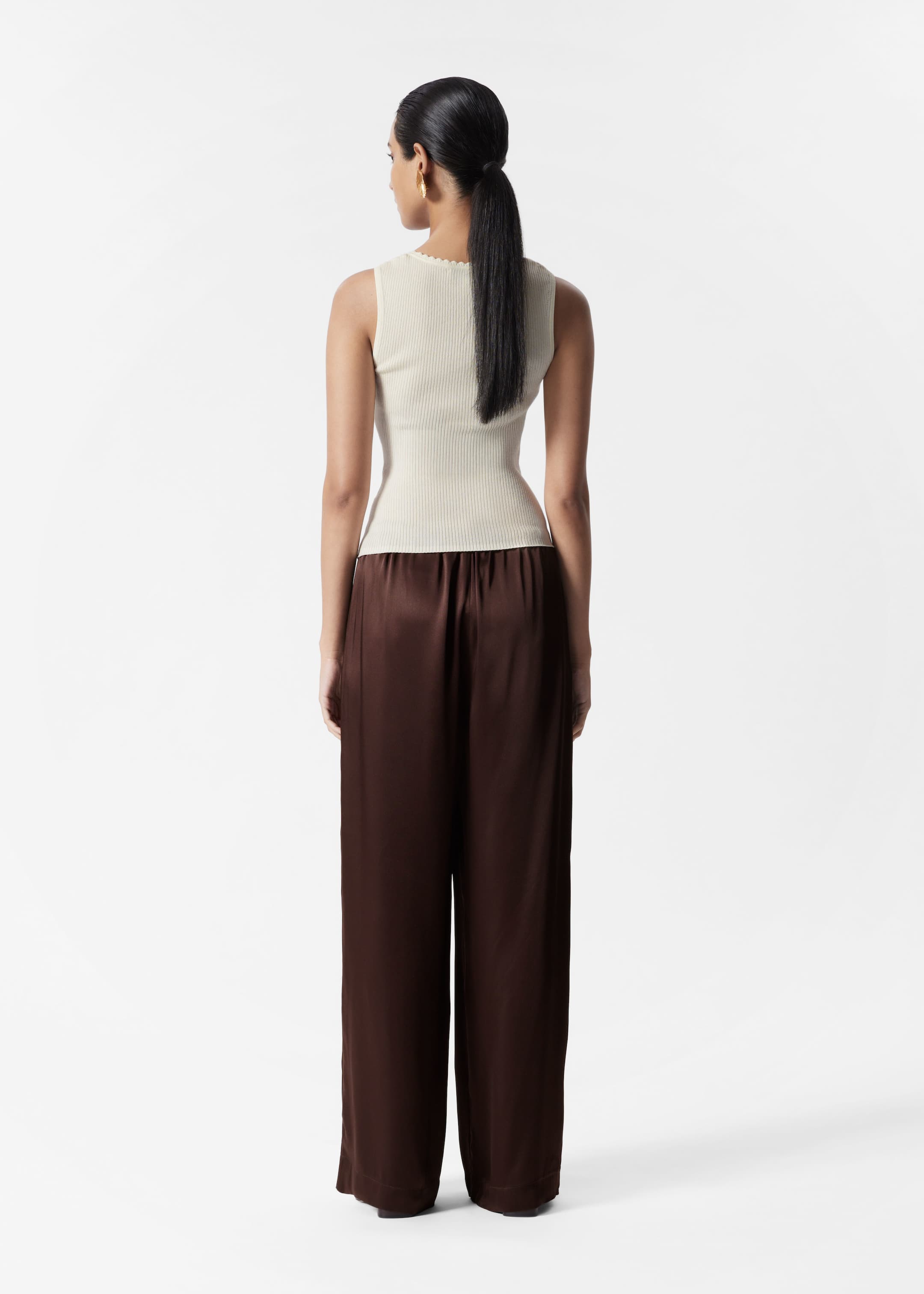 Vezi imaginea mai mare: Maiou din tricotaj fin - Crem - FEMEI | H&M RO 4