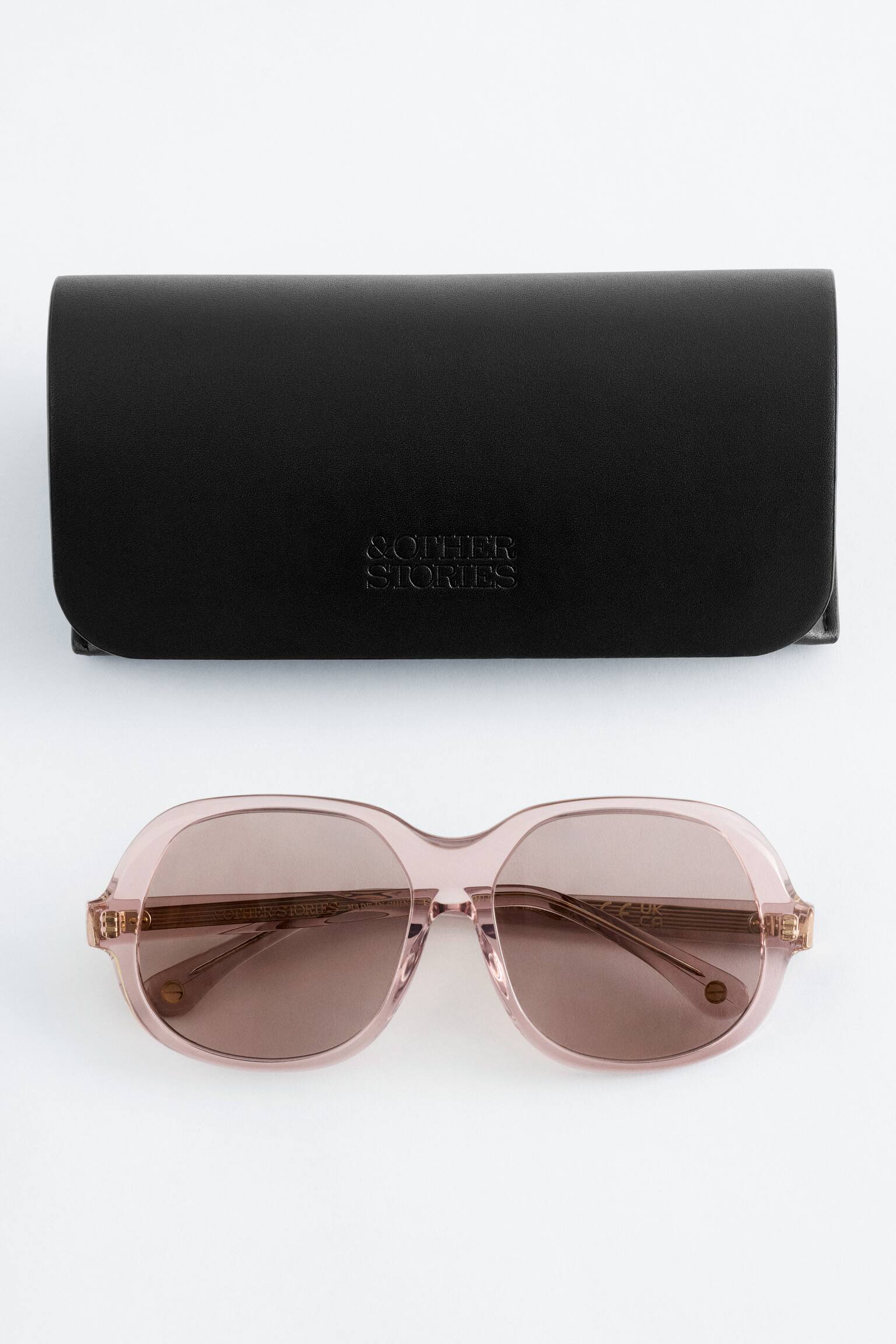 Γυαλιά Ηλίου Με Τετράγωνο Πλαίσιο - Σκονισμένο Ροζ/Γκρι - 2