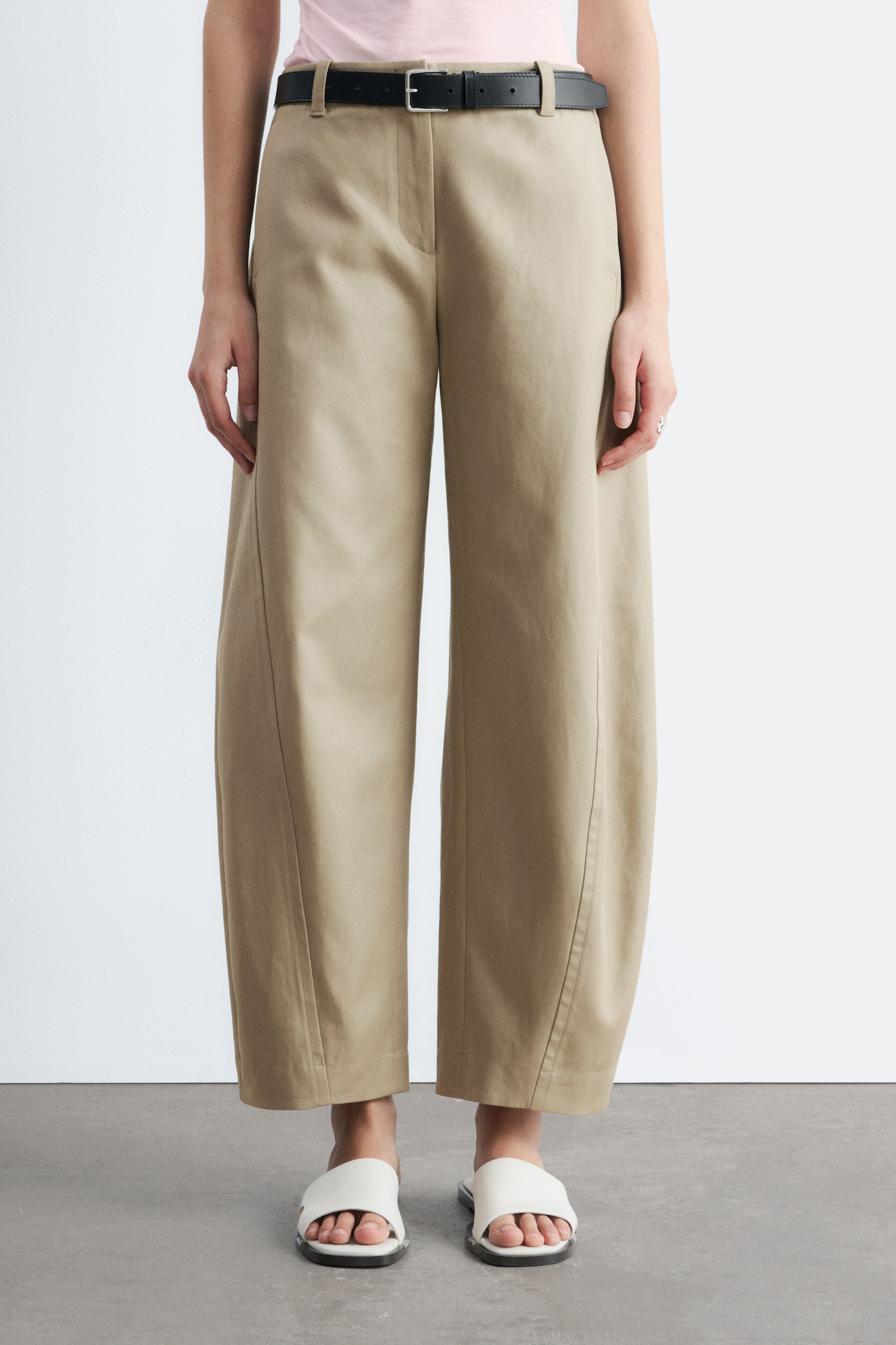 מכנסי טוויל כותנה בגזרת Barrel - 6