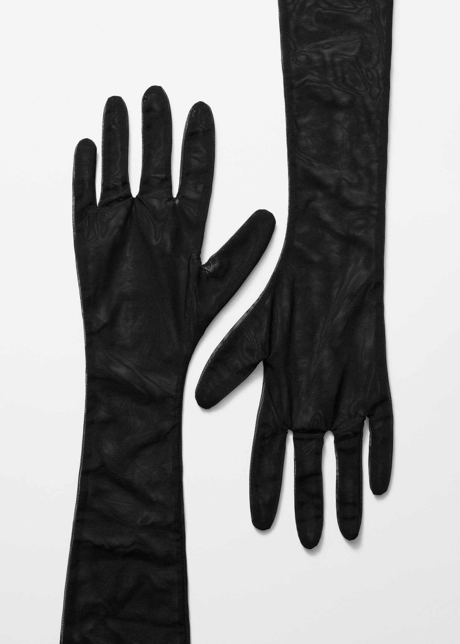 Long Mesh Gloves - שחור - 1