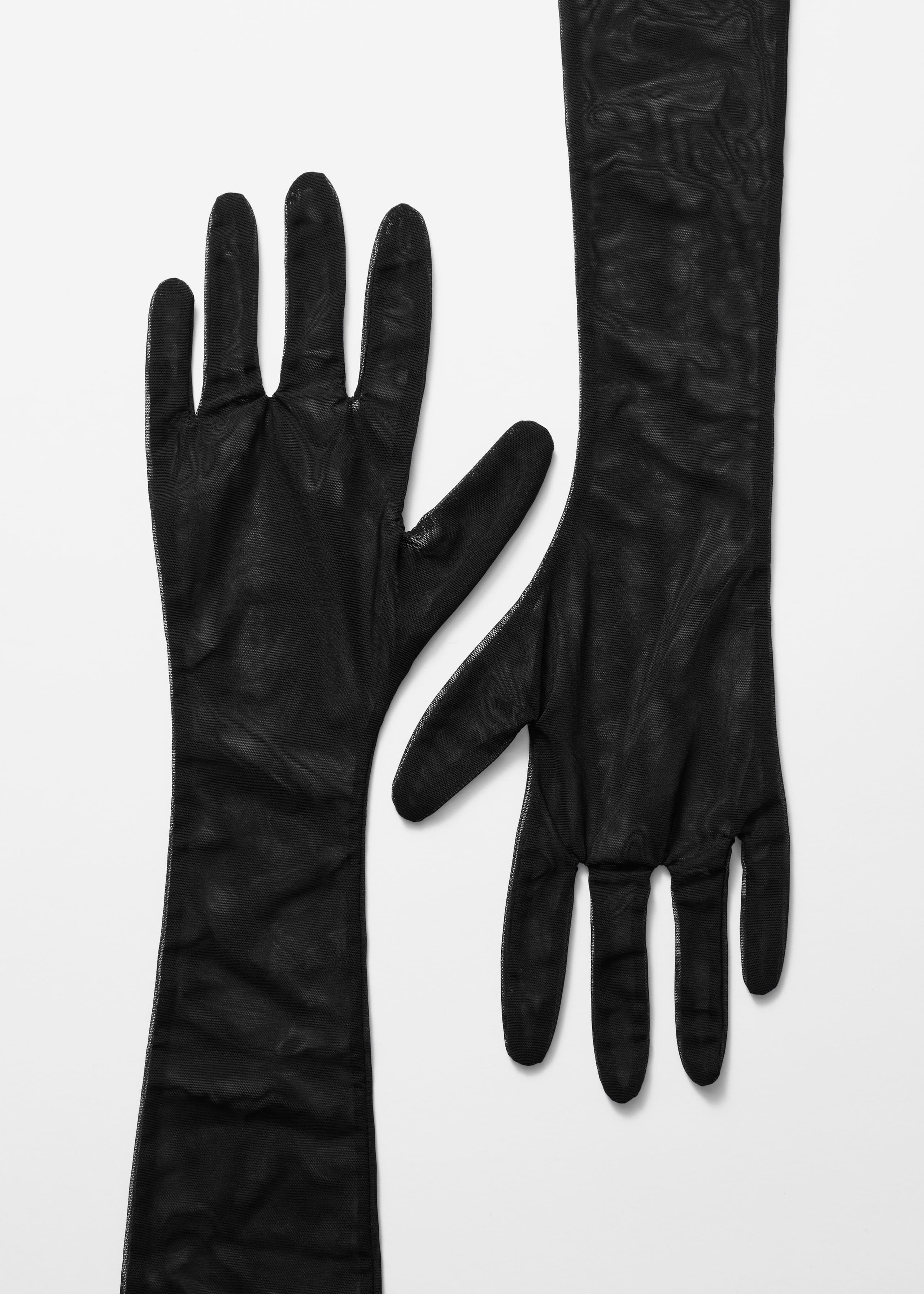 Gants longs en maille - Noir - Still Life