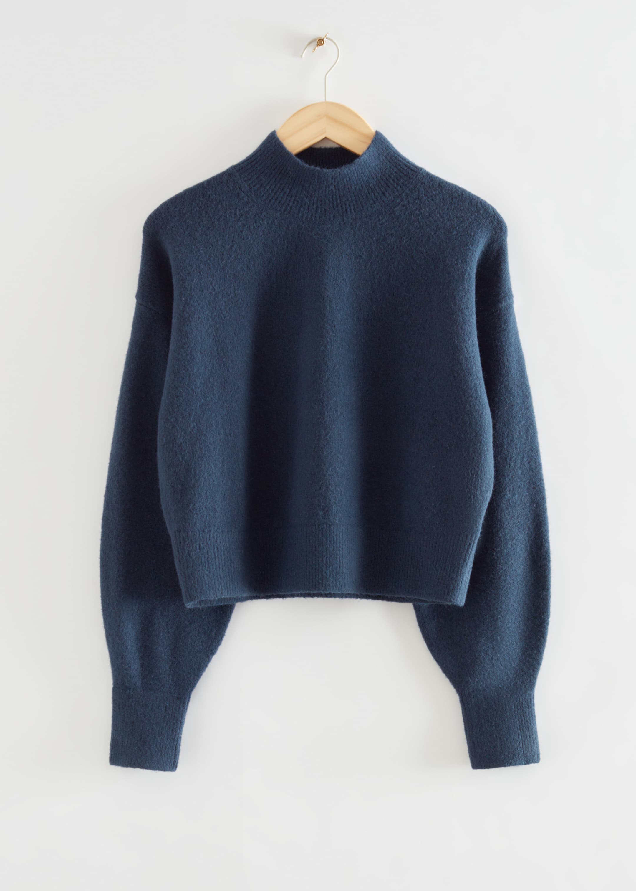 Ingrandisci l'immagine: Mock-Neck Sweater - Dark Blue - DONNA | H&M CH 1
